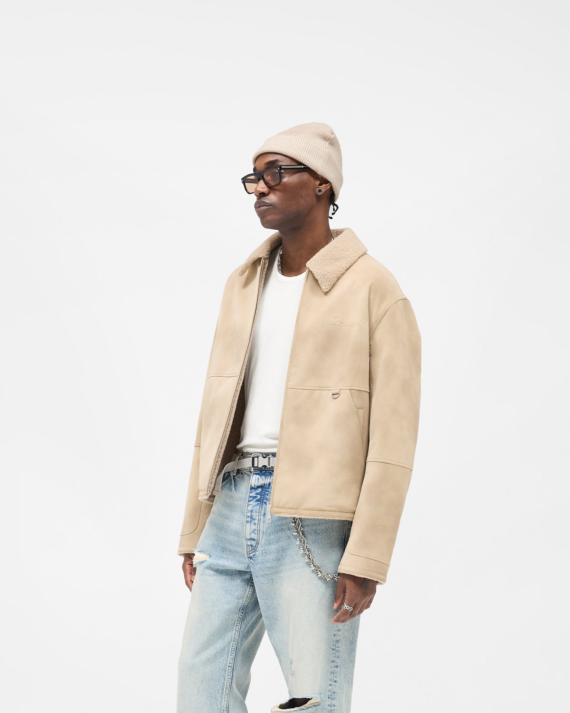 FW25 Faux Shearling Jacket - Cafe