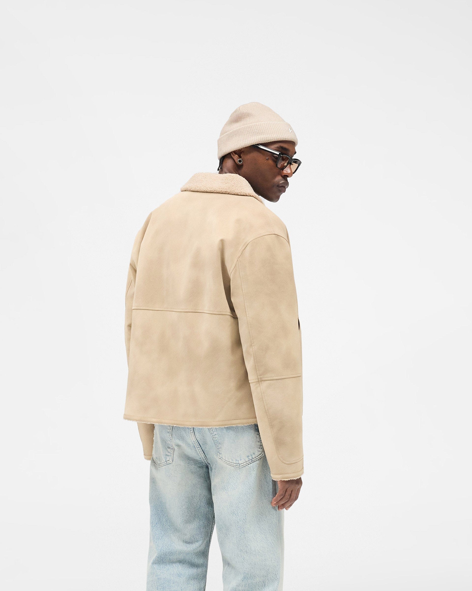 FW25 Faux Shearling Jacket - Cafe