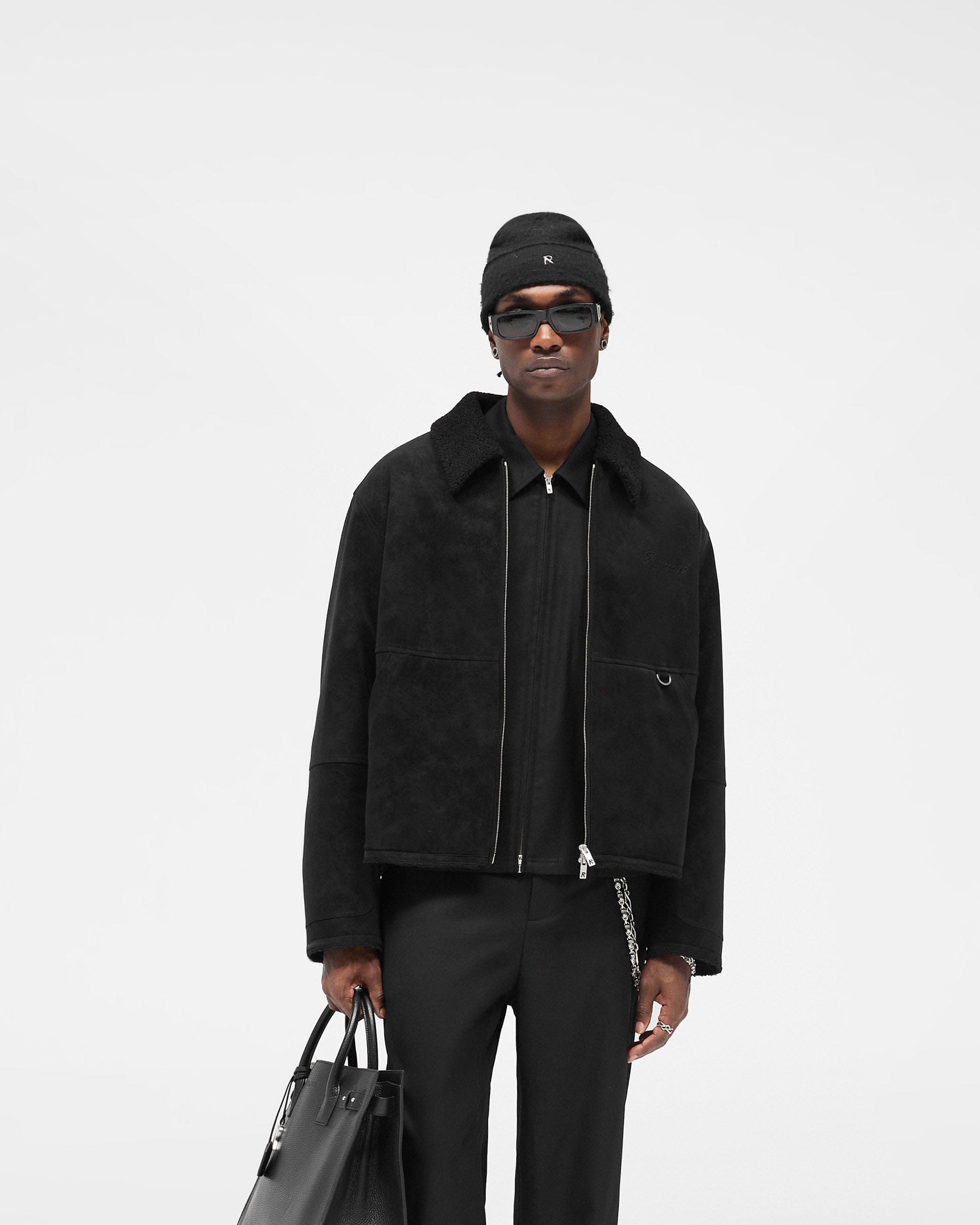 FW25 Faux Shearling Jacket - Jet Black