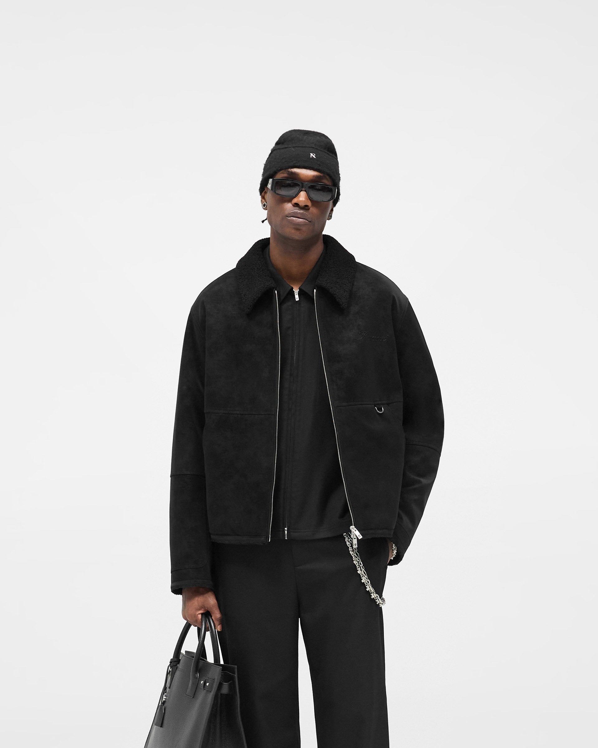 FW25 Faux Shearling Jacket - Jet Black