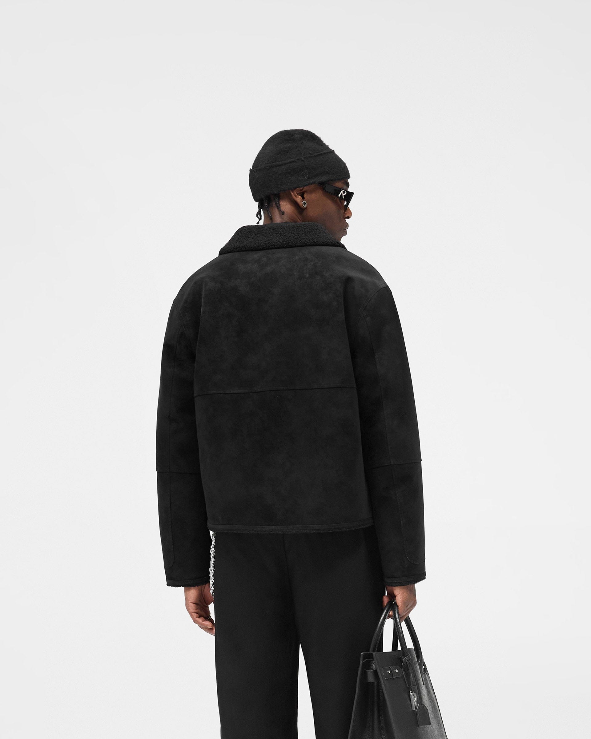 FW25 Faux Shearling Jacket - Jet Black