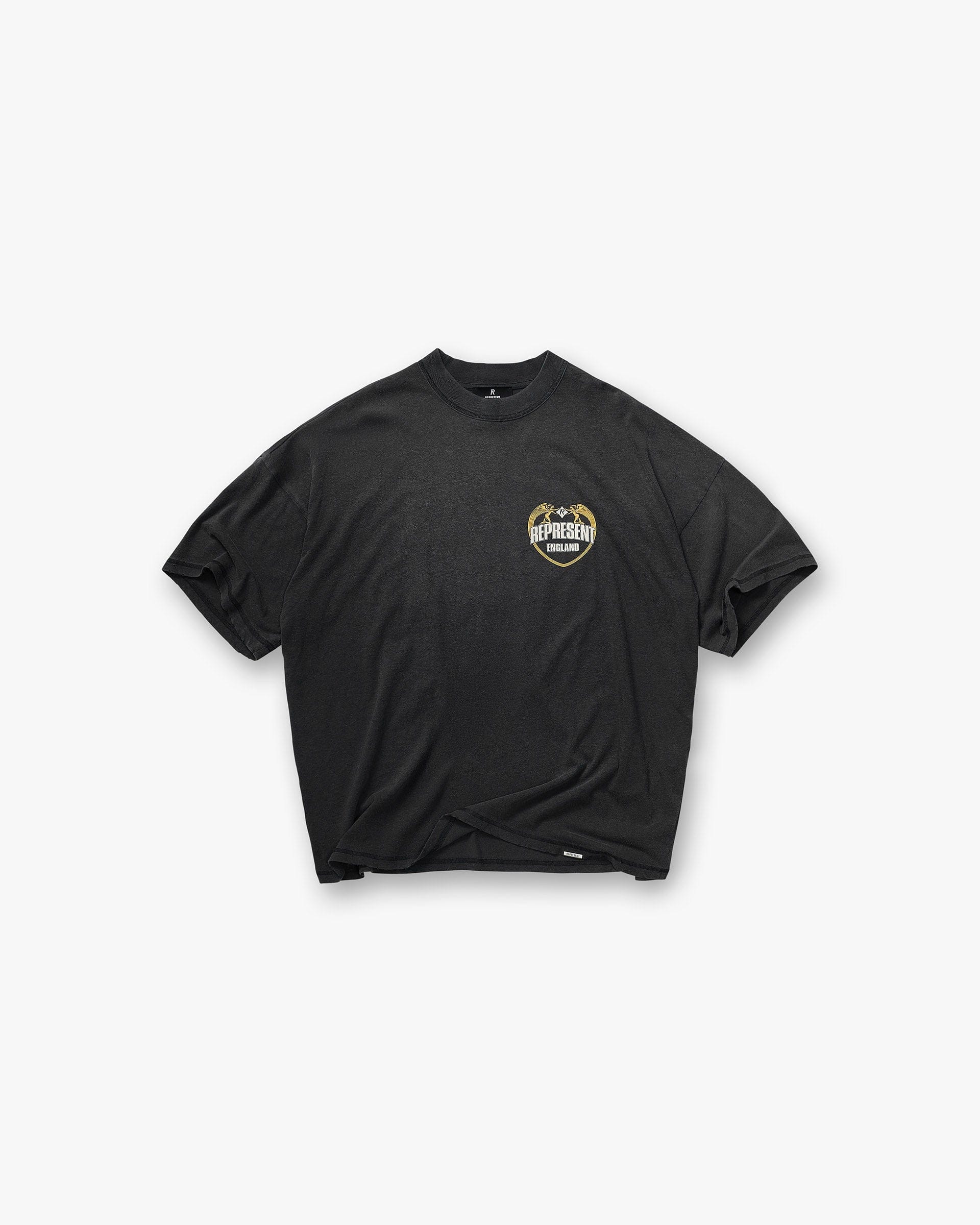 FW25 Angel Border T-Shirt - Stained Black
