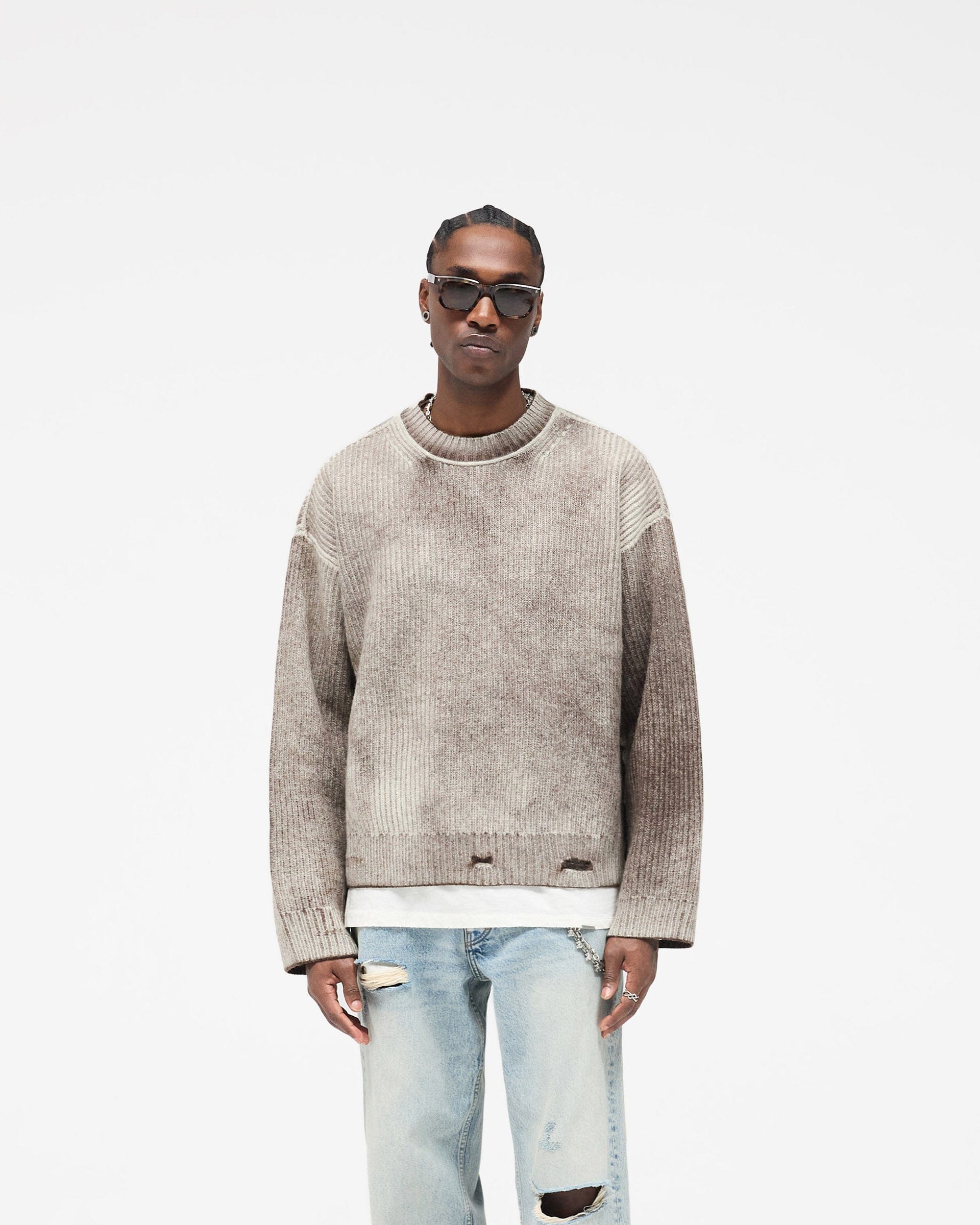 FW25 Reversible Fade Out Sweater - Nero