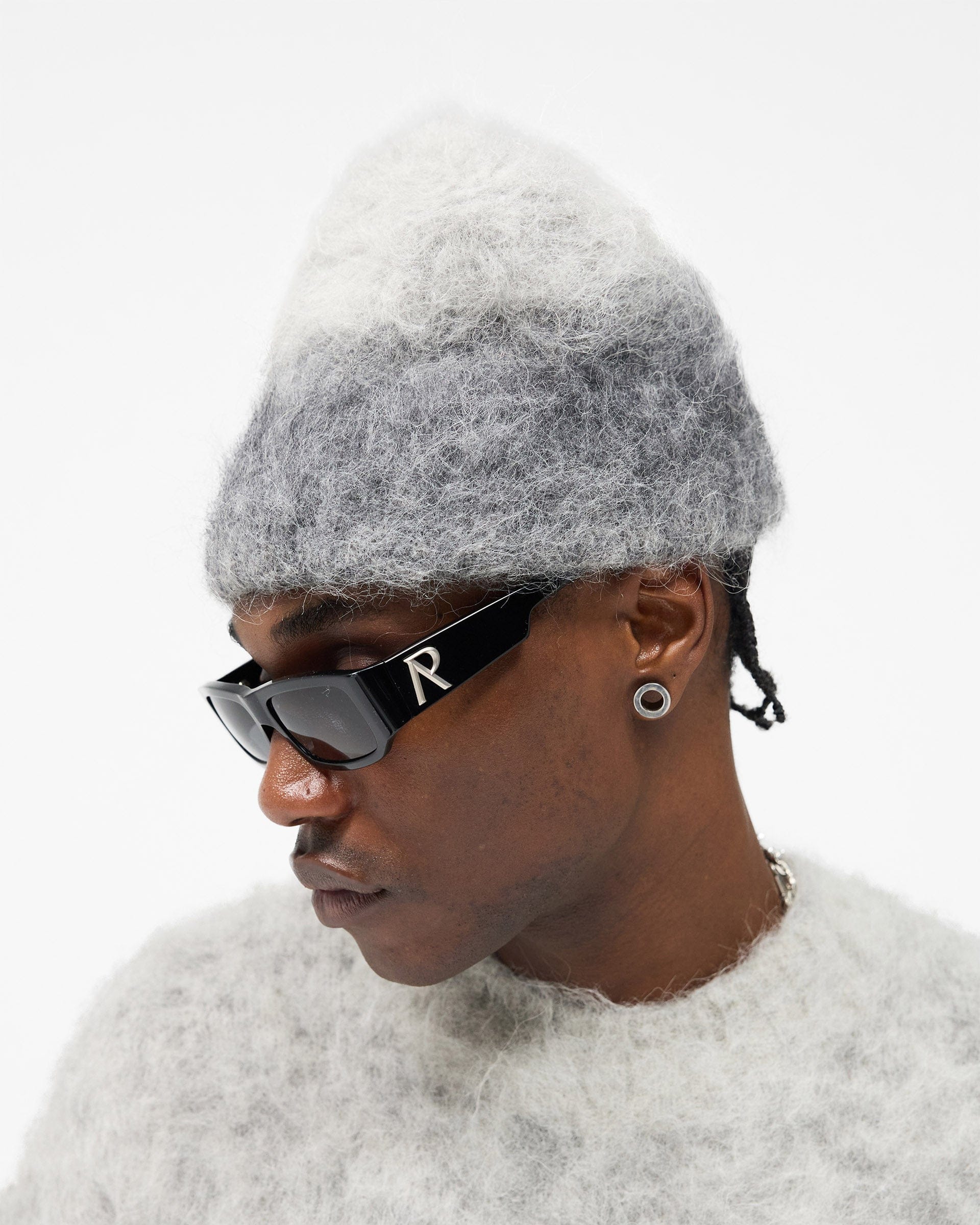 FW25 Ombre Knit Beanie - Light Grey