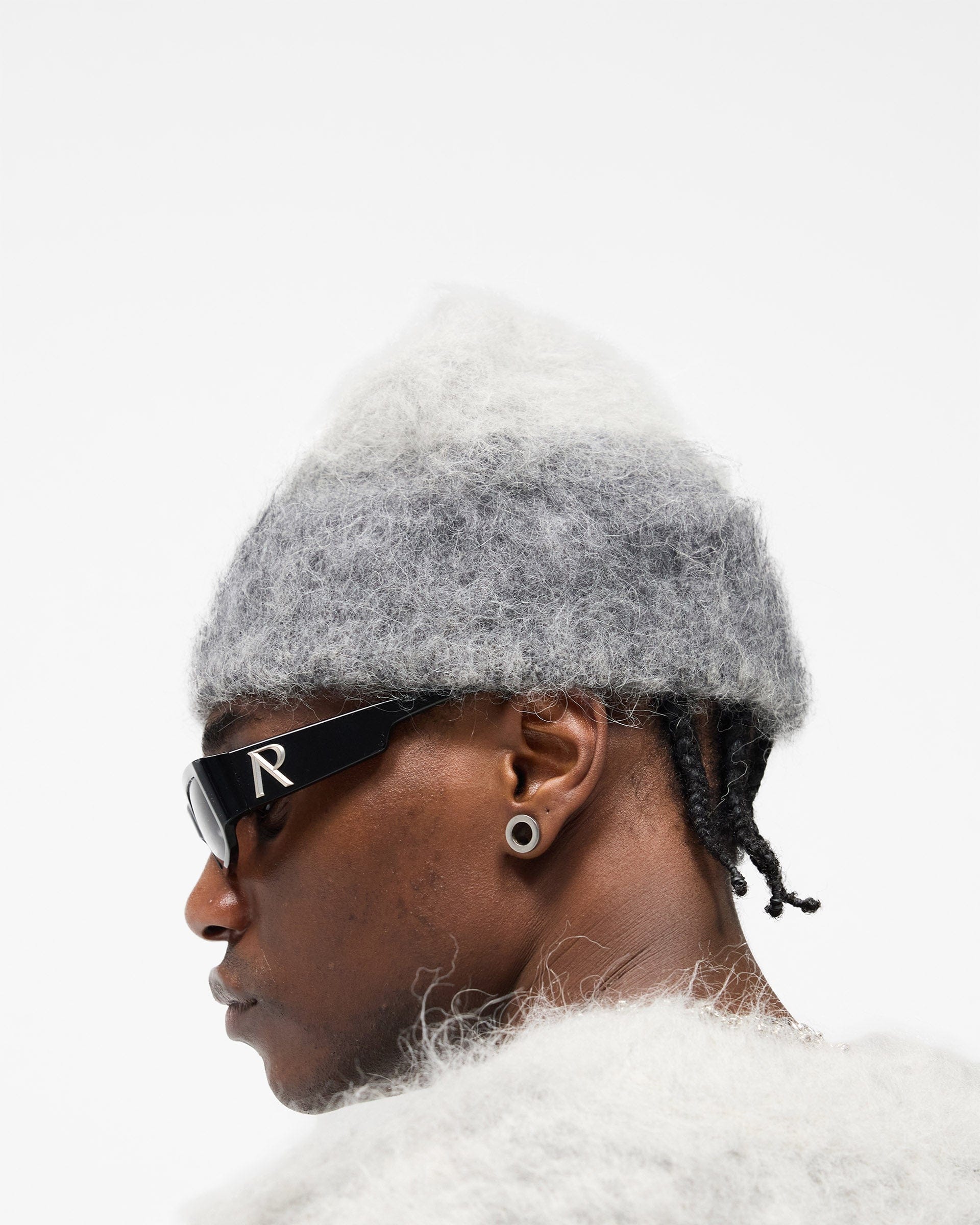 FW25 Ombre Knit Beanie - Light Grey