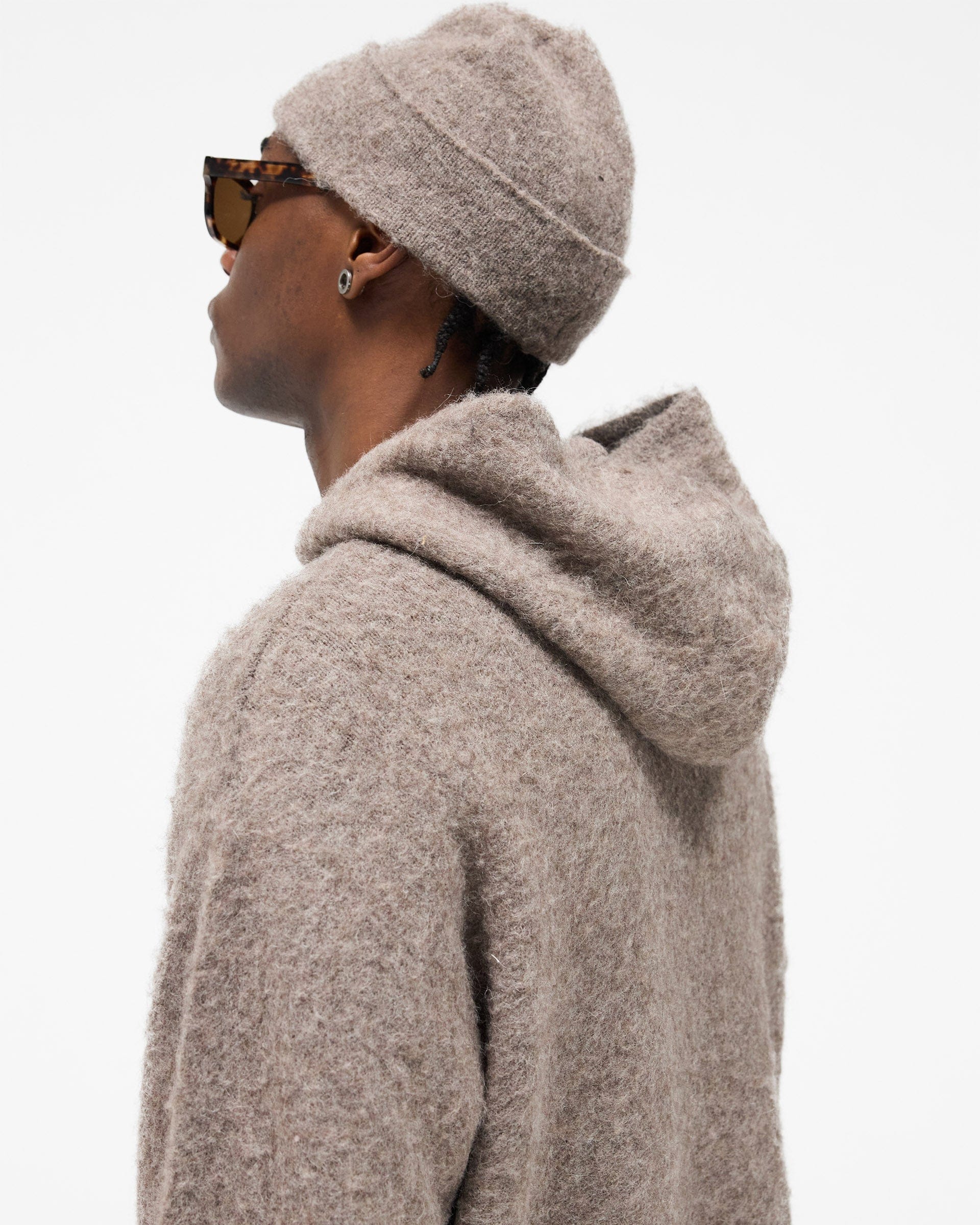 FW25 Textured Knit Beanie - Nero