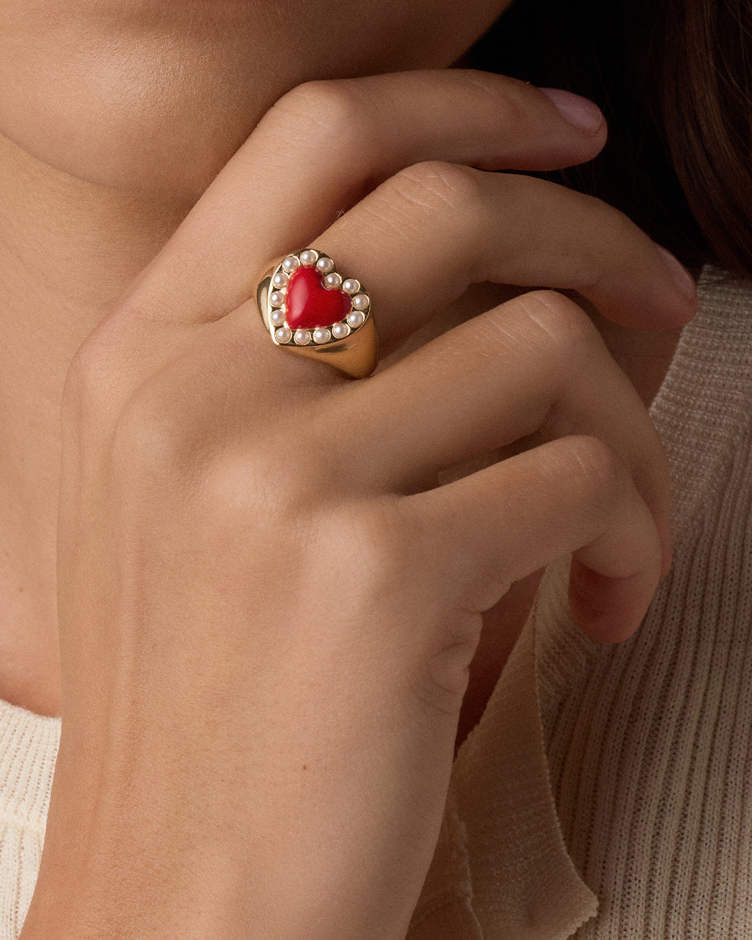 Winter 2026 Fashion Love Pearl Ring