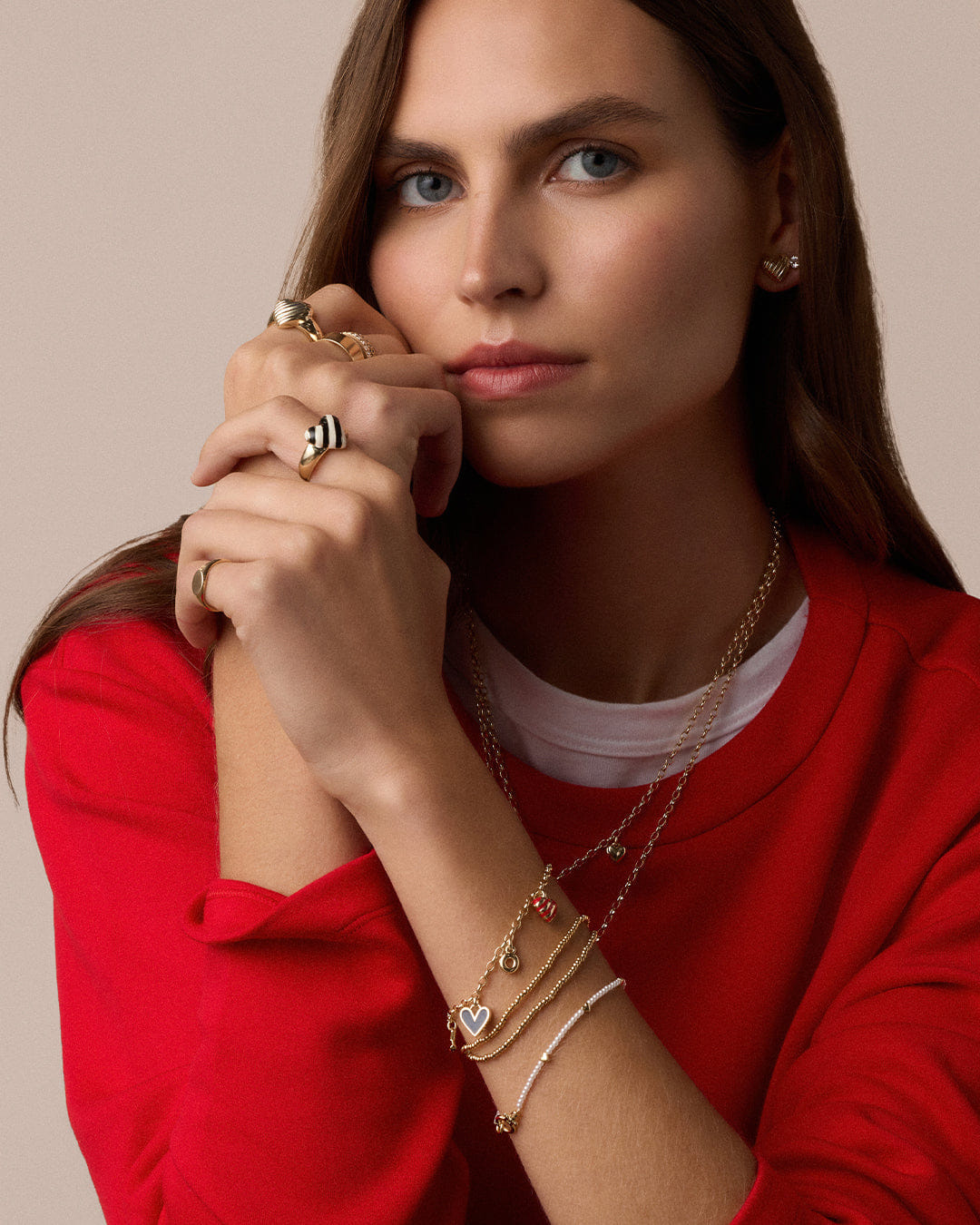 Winter 2026 Fashion Campbell Enamel Heart Ring