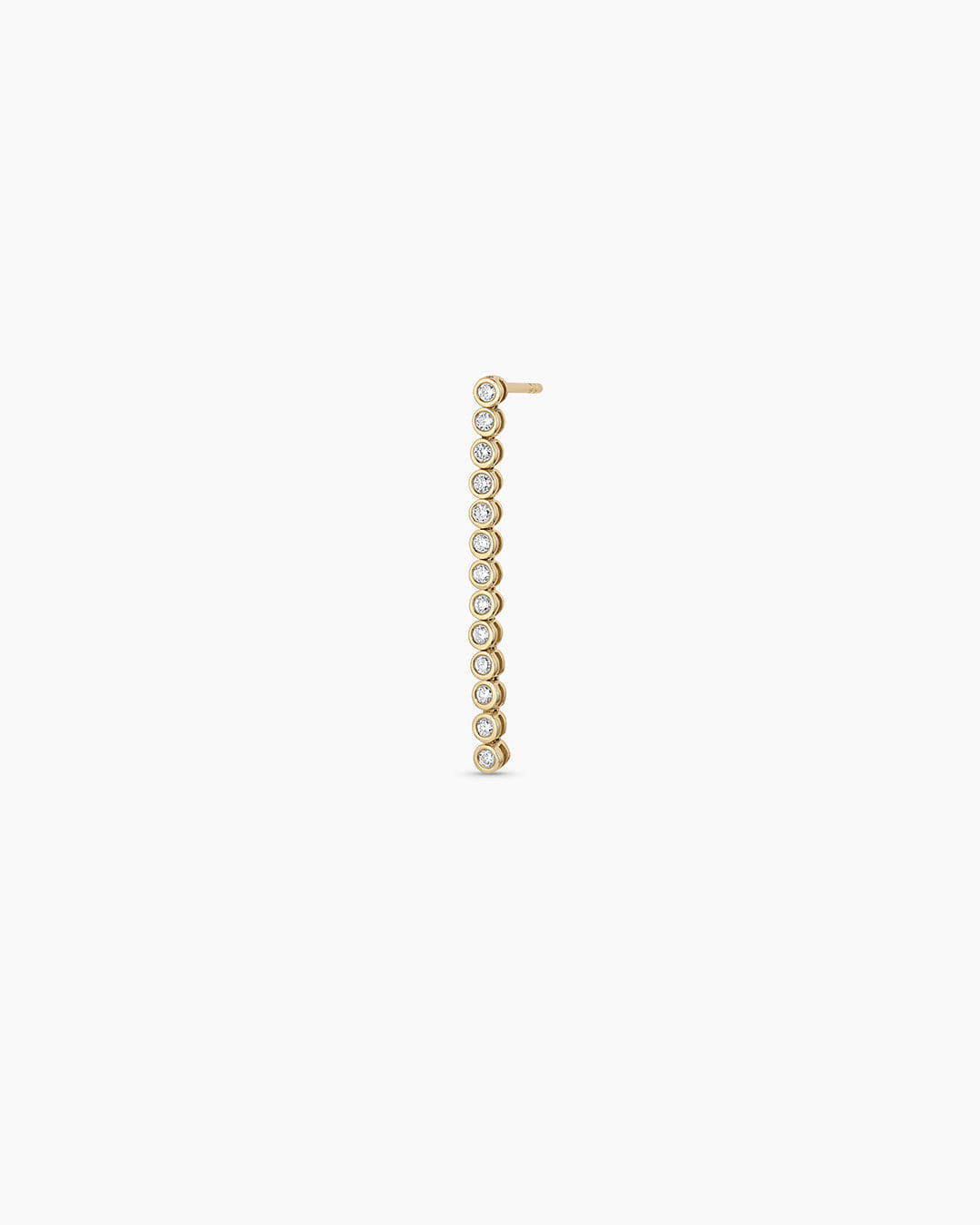 Fine 14K Lab Grown Diamond Classic Tennis Drop Single Earring
