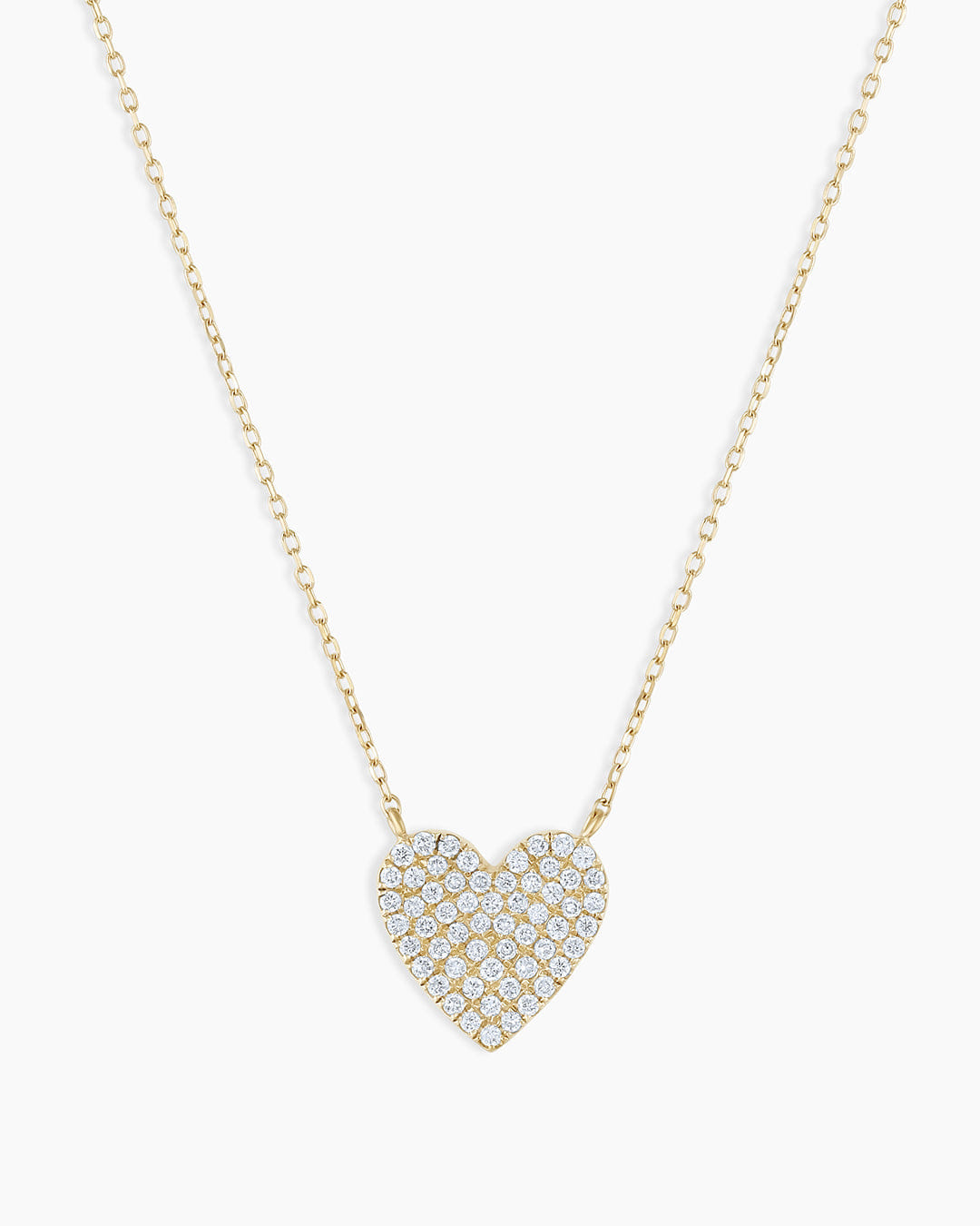 Fine 14K Diamond Pavé Heart Necklace