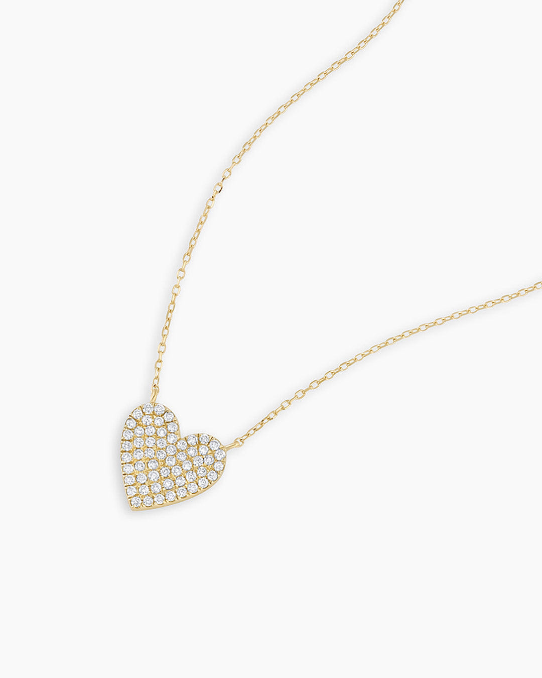 Fine 14K Diamond Pavé Heart Necklace