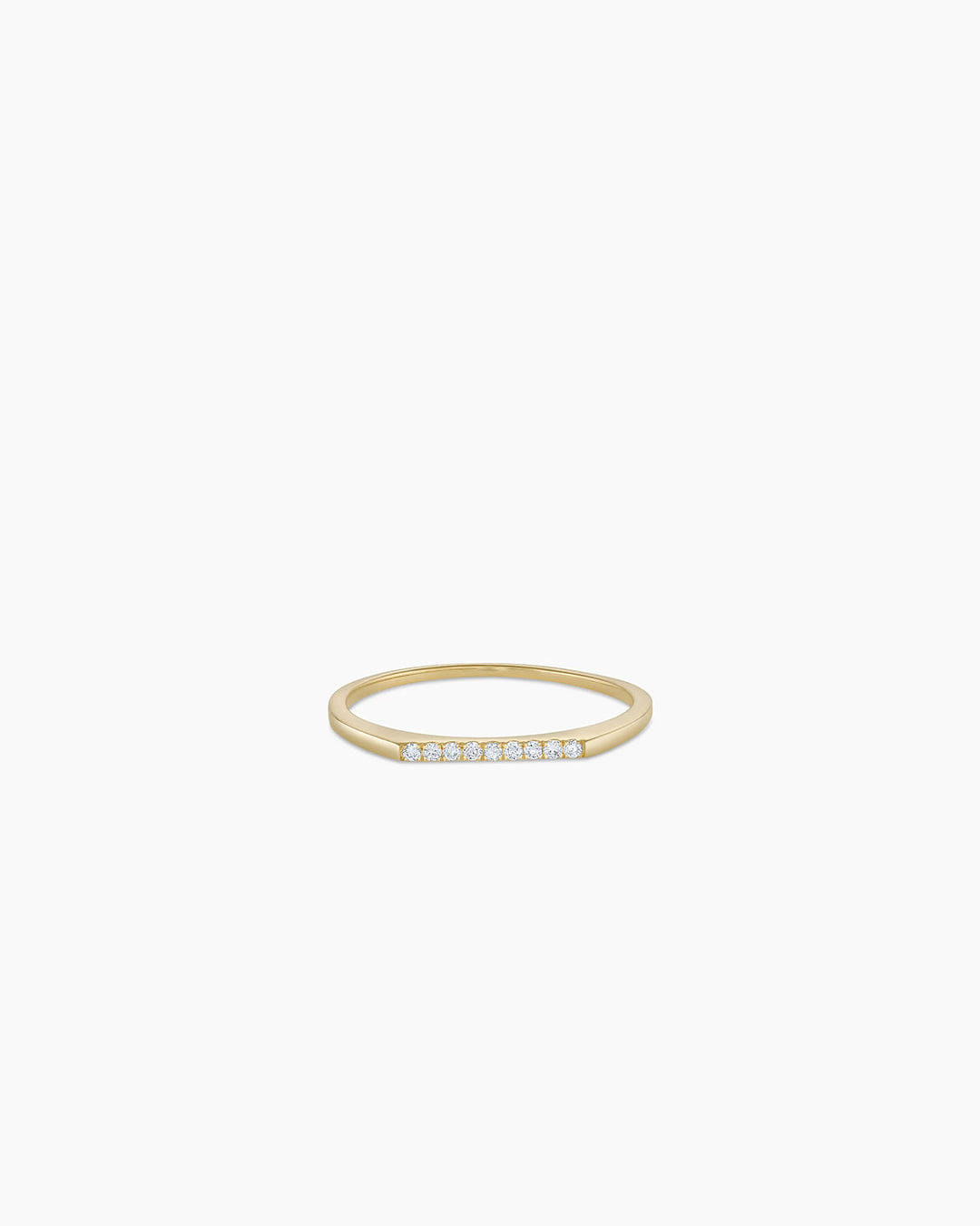 Fine 14K Diamond Bar Ring
