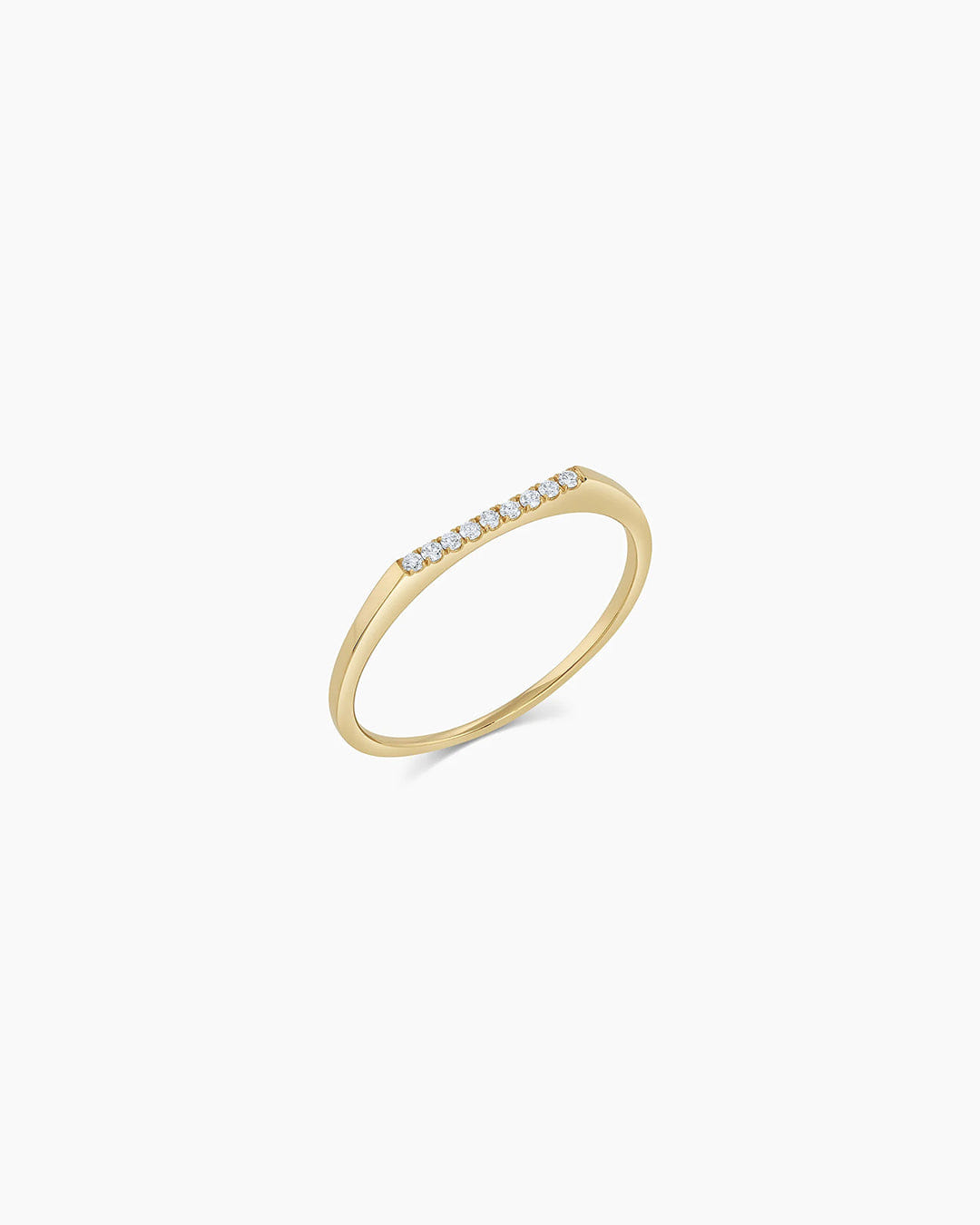 Fine 14K Diamond Bar Ring