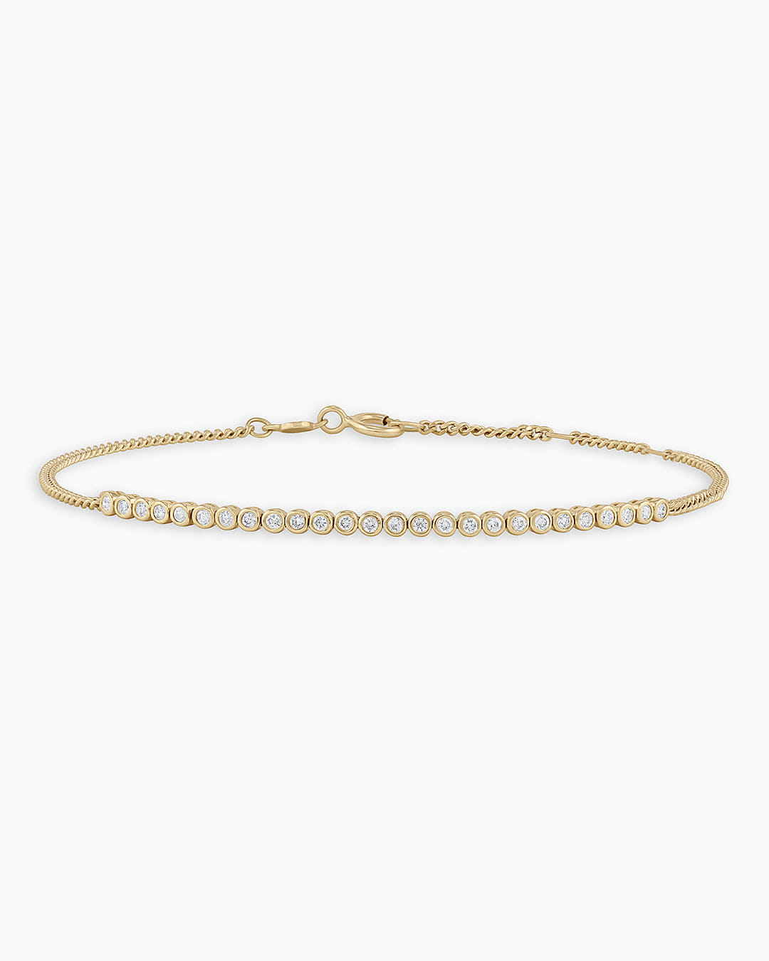 Fine 14K Classic Diamond Row Bracelet