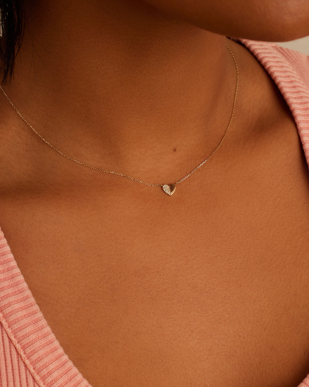 Fine 14K Diamond Bond Necklace