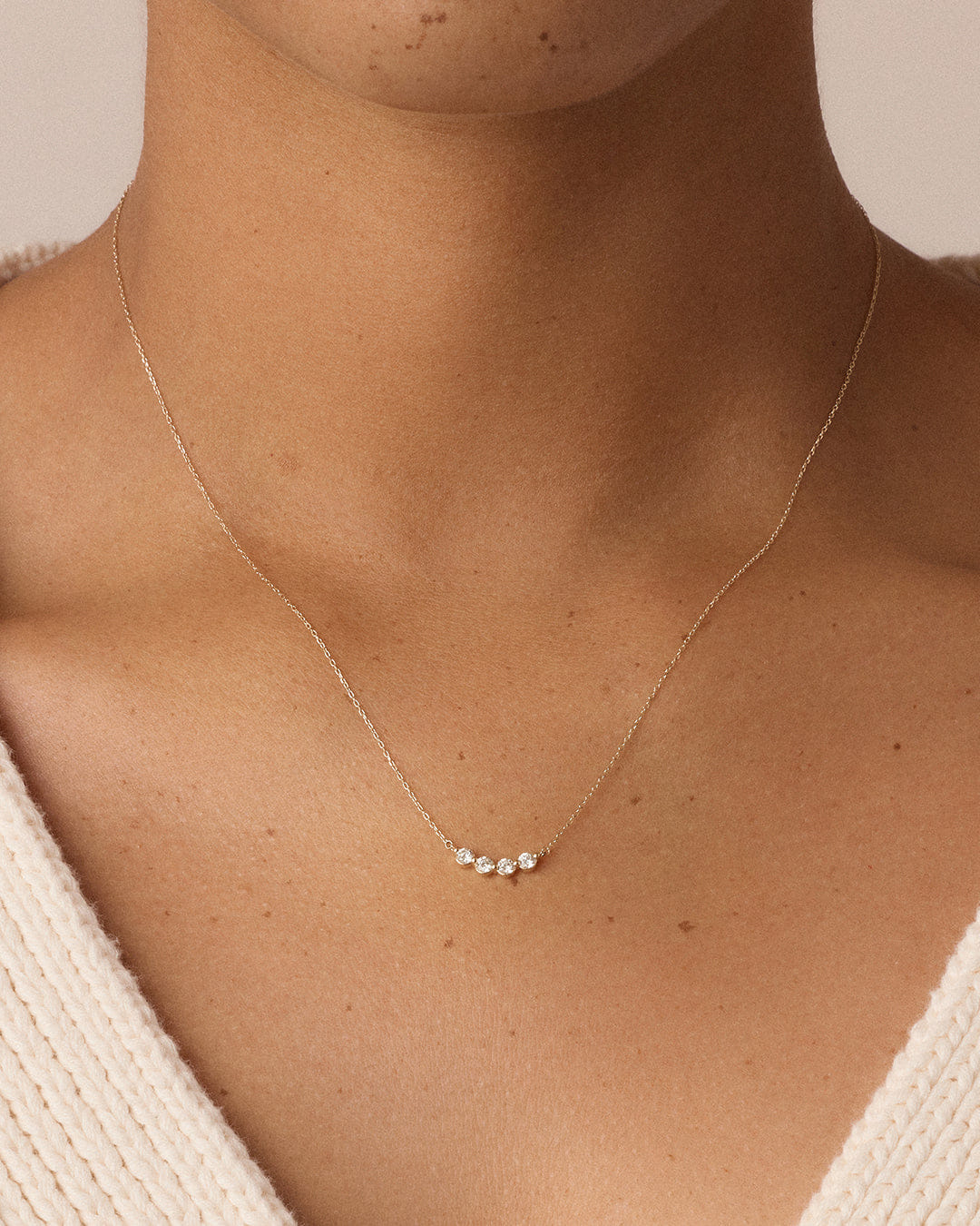 Fine 14K Lab Grown Diamond Halo Cluster Necklace