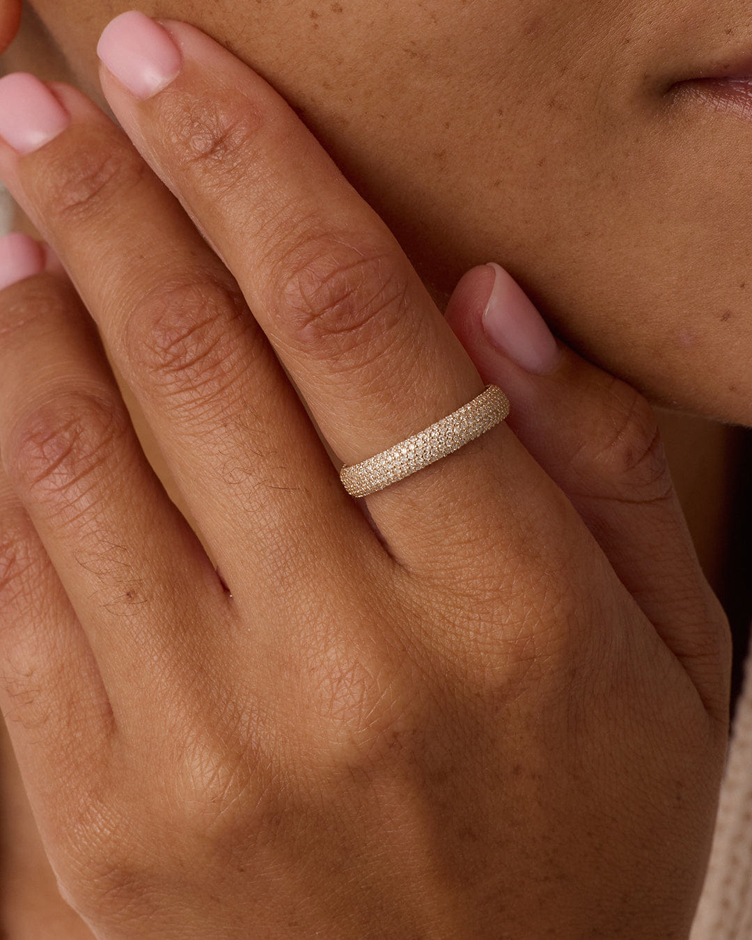 Fine 14K Diamond Paseo Statement Eternity Ring