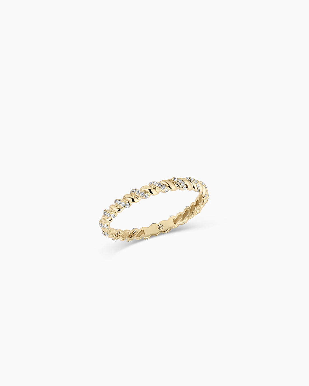 Fine 14K Diamond Crew Ring
