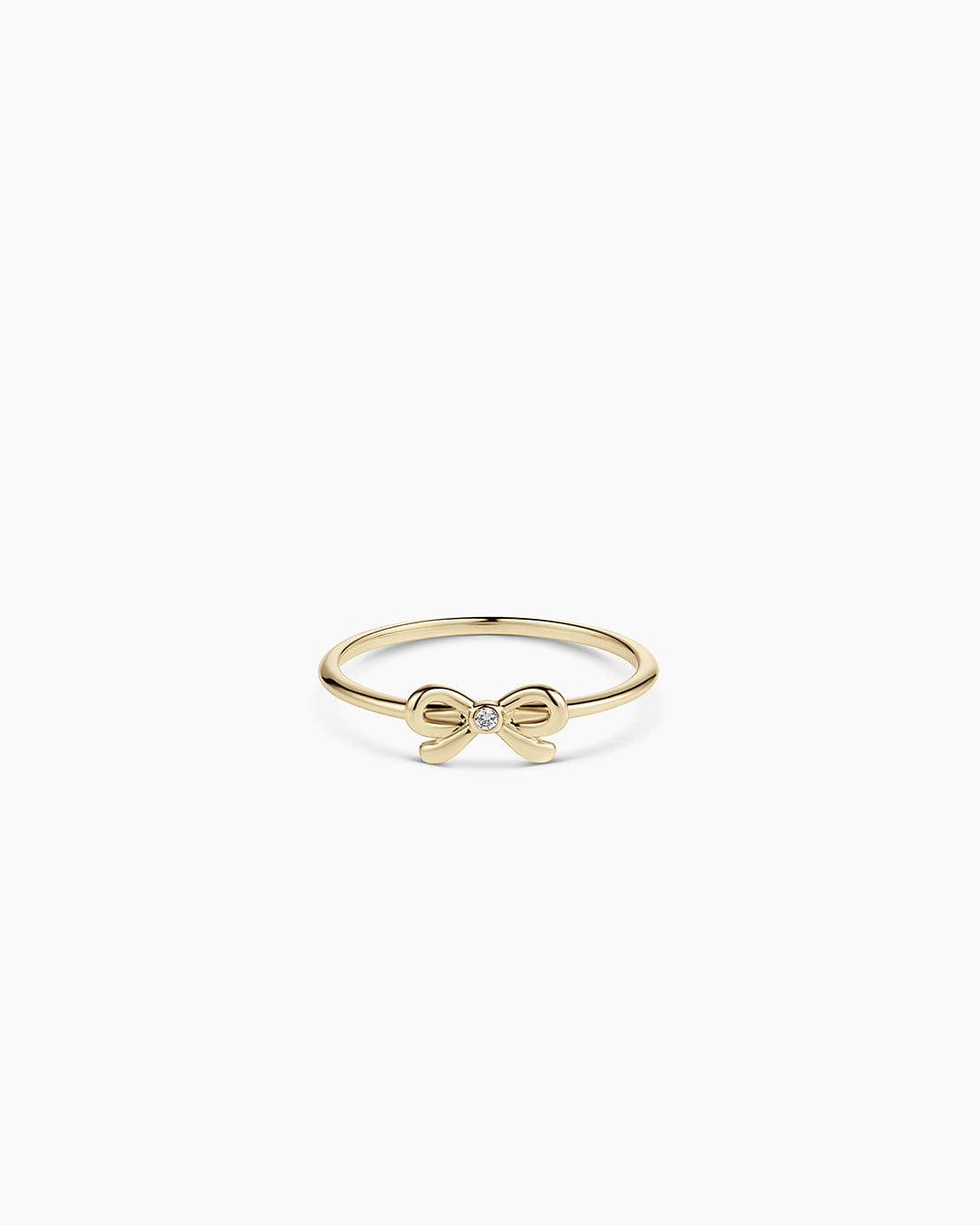 Summer 2025 Fashion 14K Diamond Put a Bow on it Ring