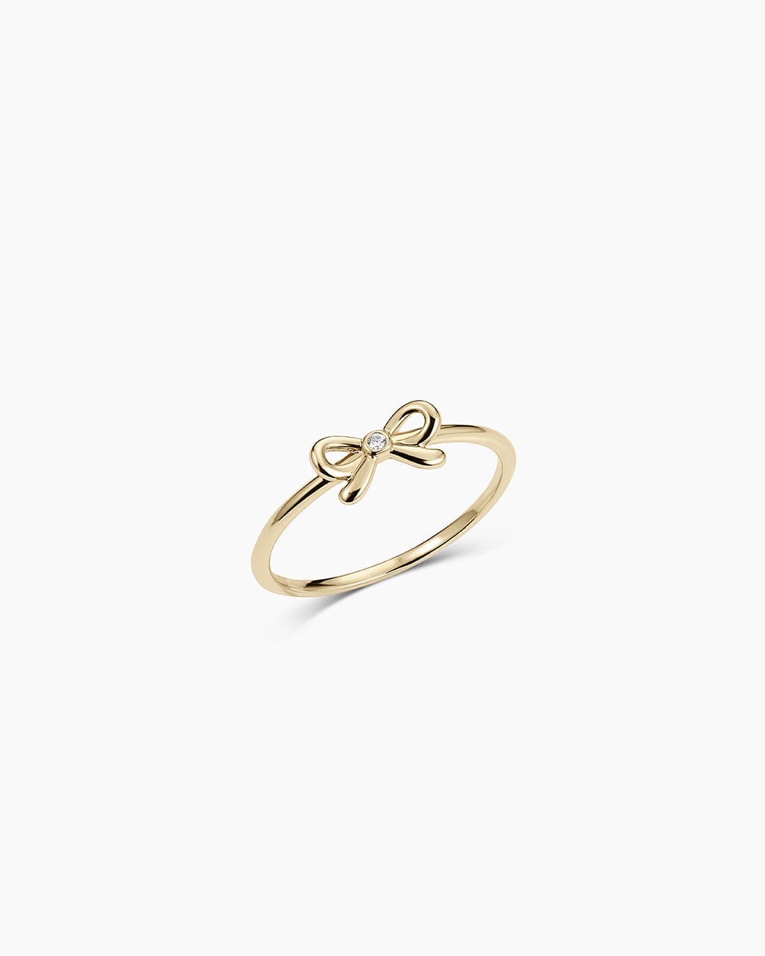 Summer 2025 Fashion 14K Diamond Put a Bow on it Ring