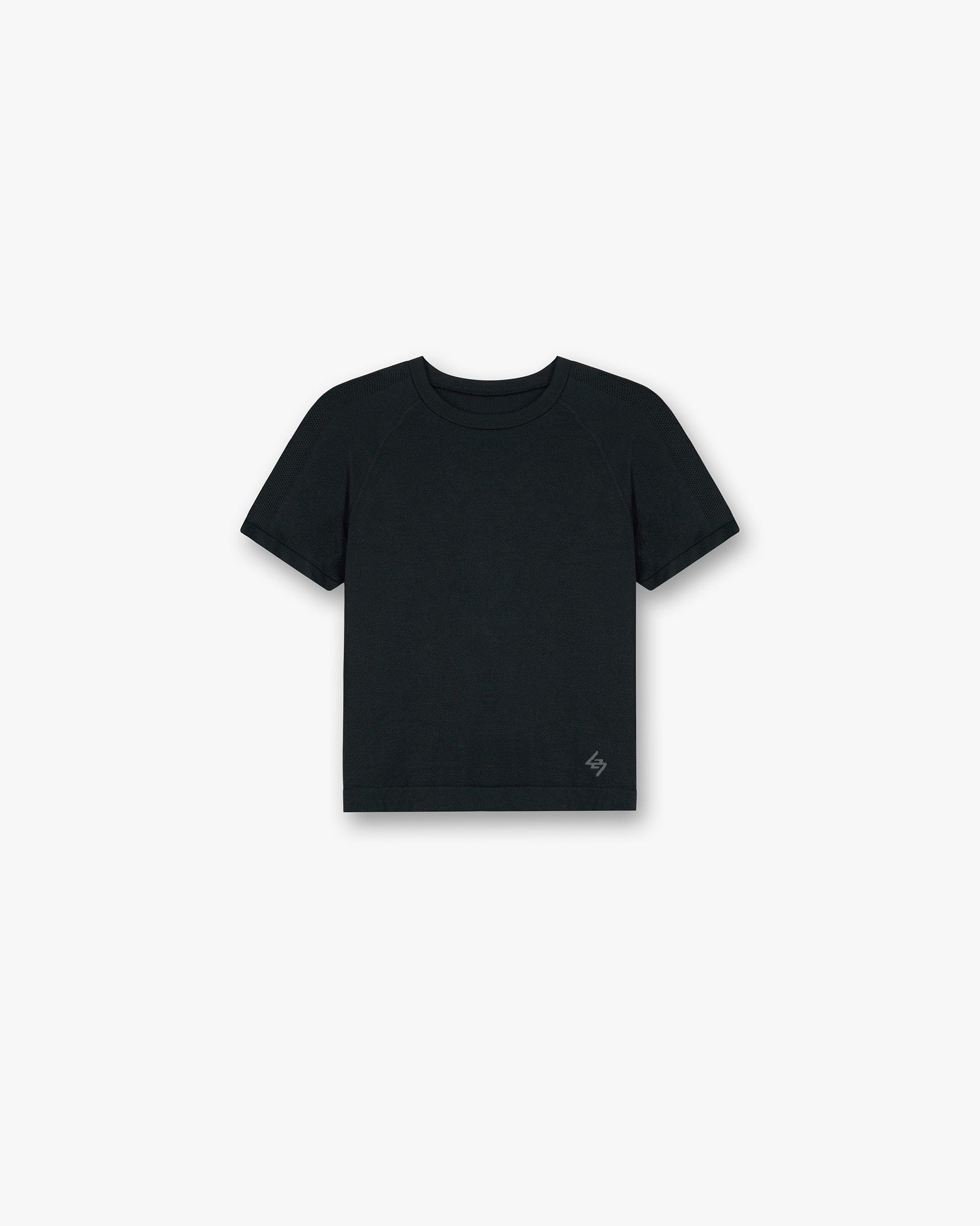 Womens 247 247 Ease Seamless Perforated T-Shirt - Black