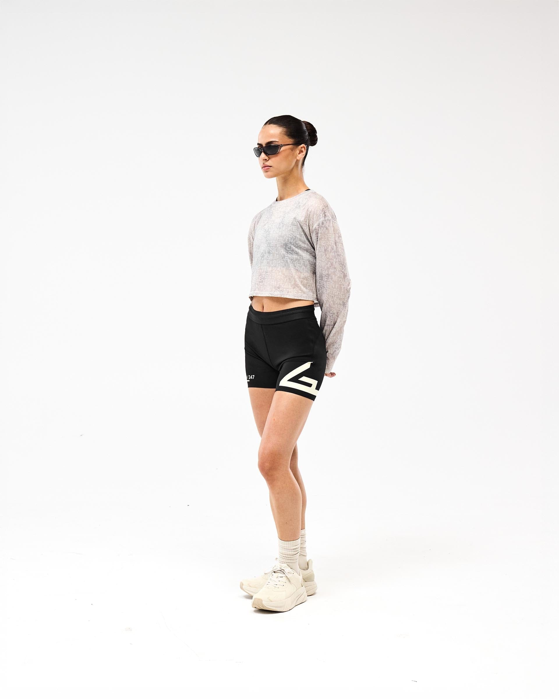 Womens 247 247 Glitch Cropped Training T-Shirt - Grey