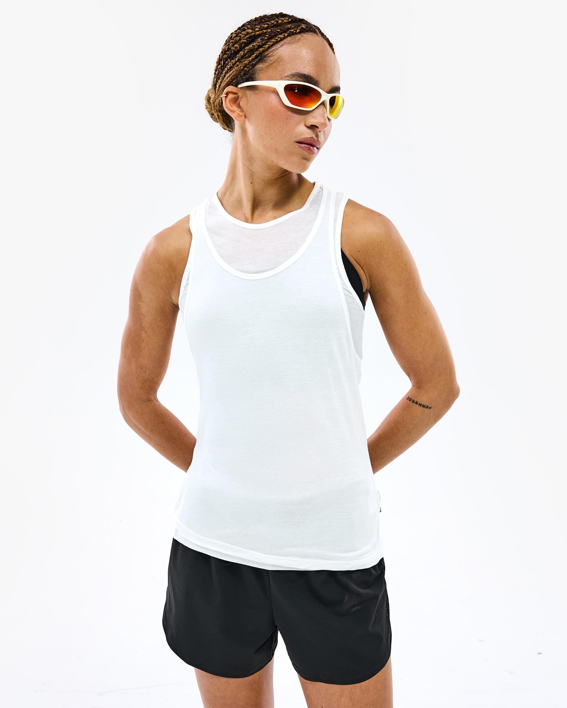 Womens 247 247 Double Layer Training Vest - White