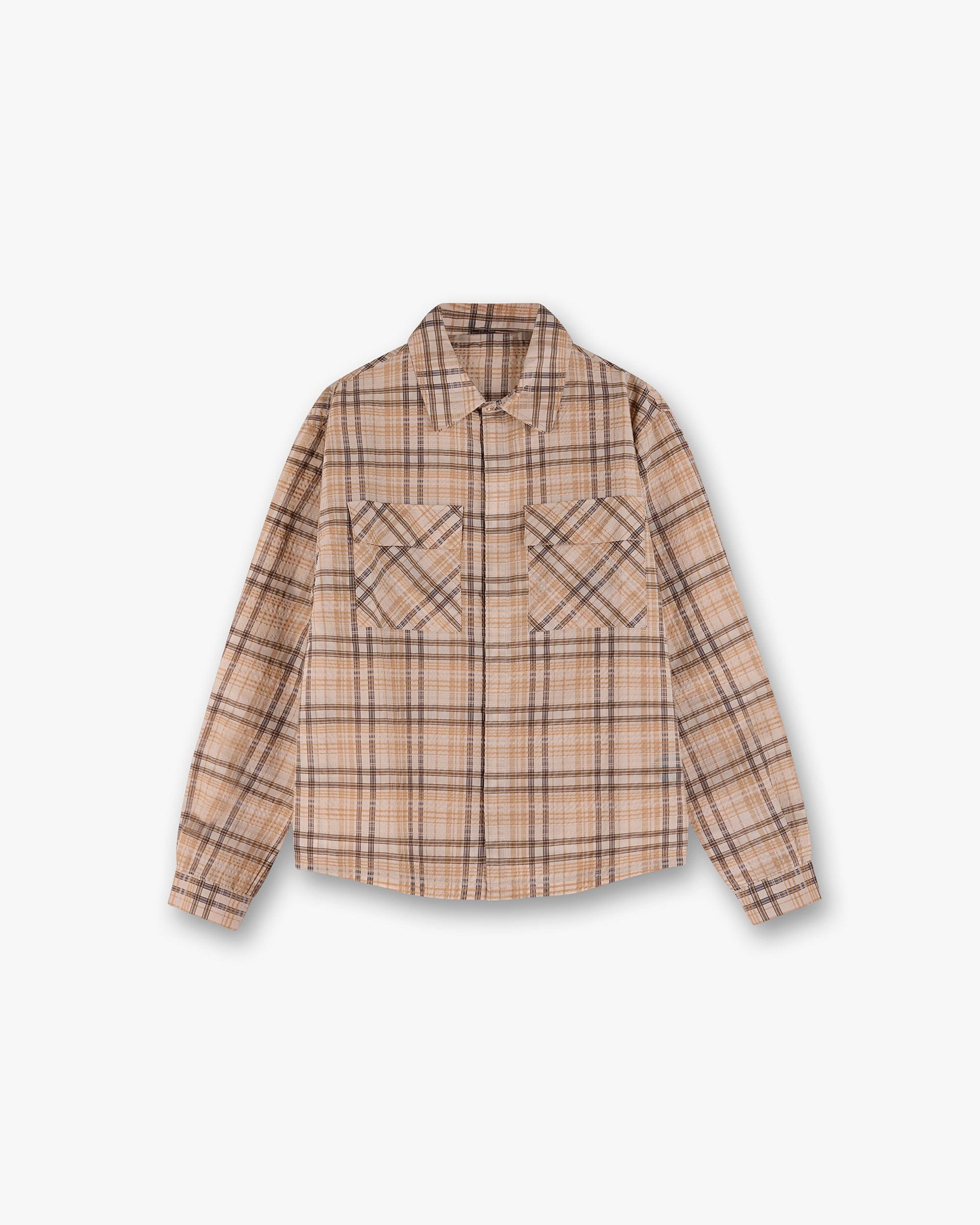 SS25 Sheer Flannel Shirt - Brown Check