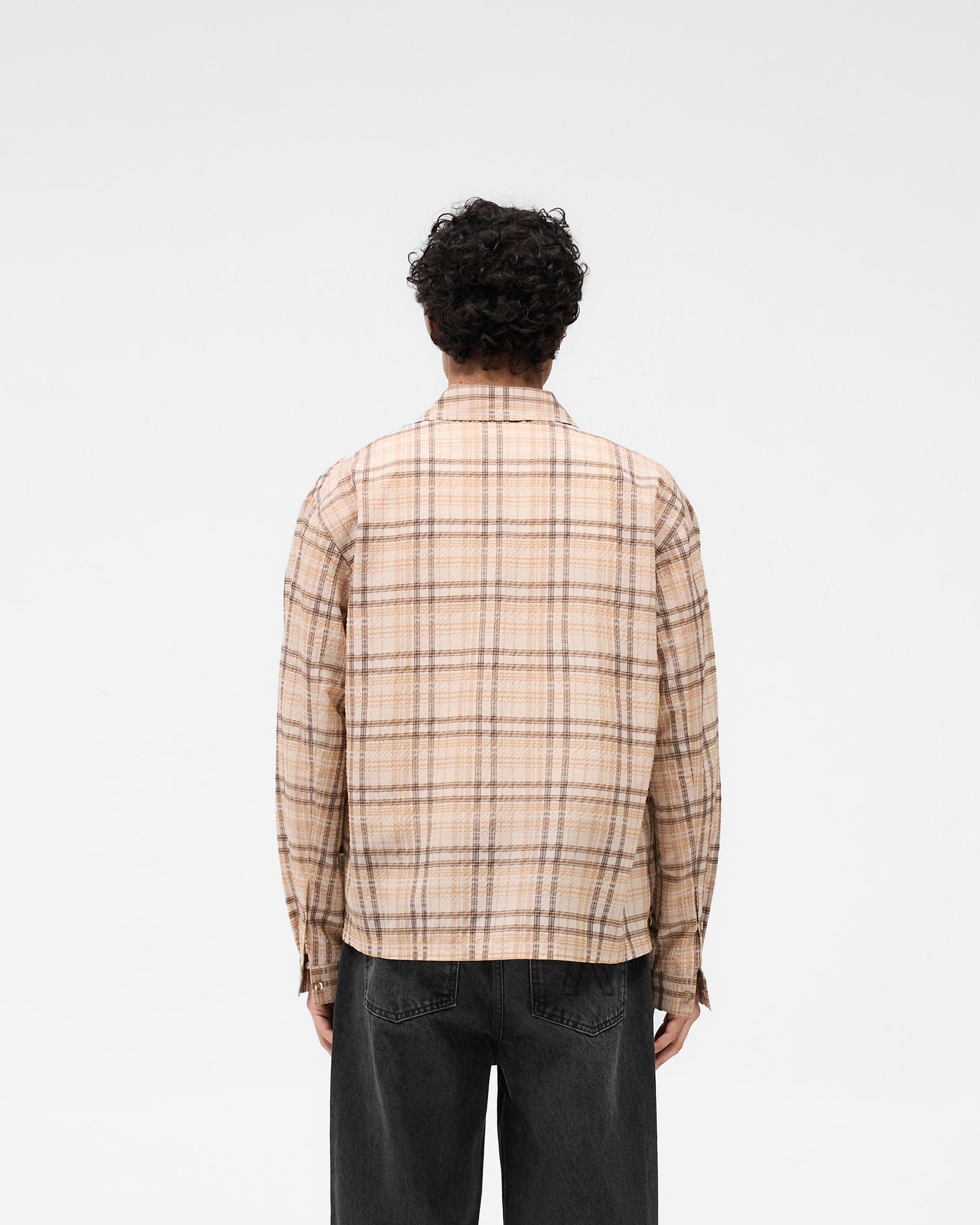 SS25 Sheer Flannel Shirt - Brown Check
