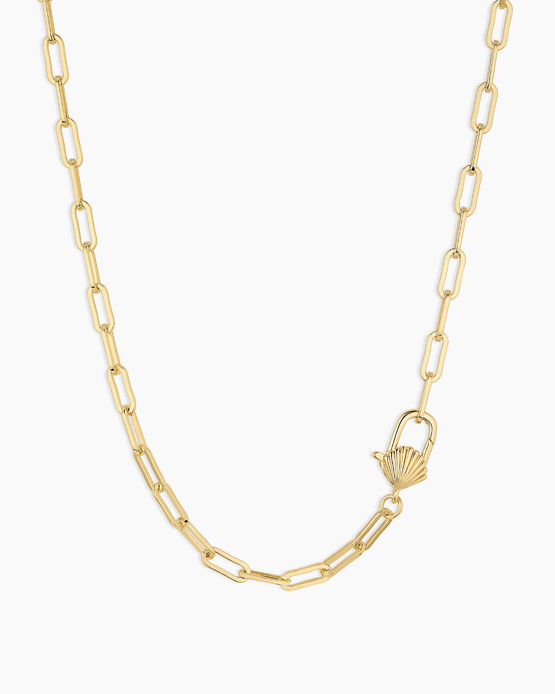 Summer 2026 Fashion Scallop Padlock Necklace