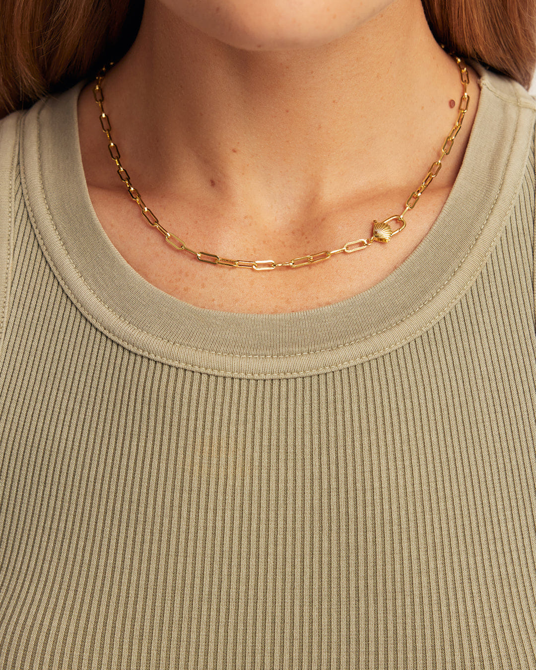 Summer 2026 Fashion Scallop Padlock Necklace
