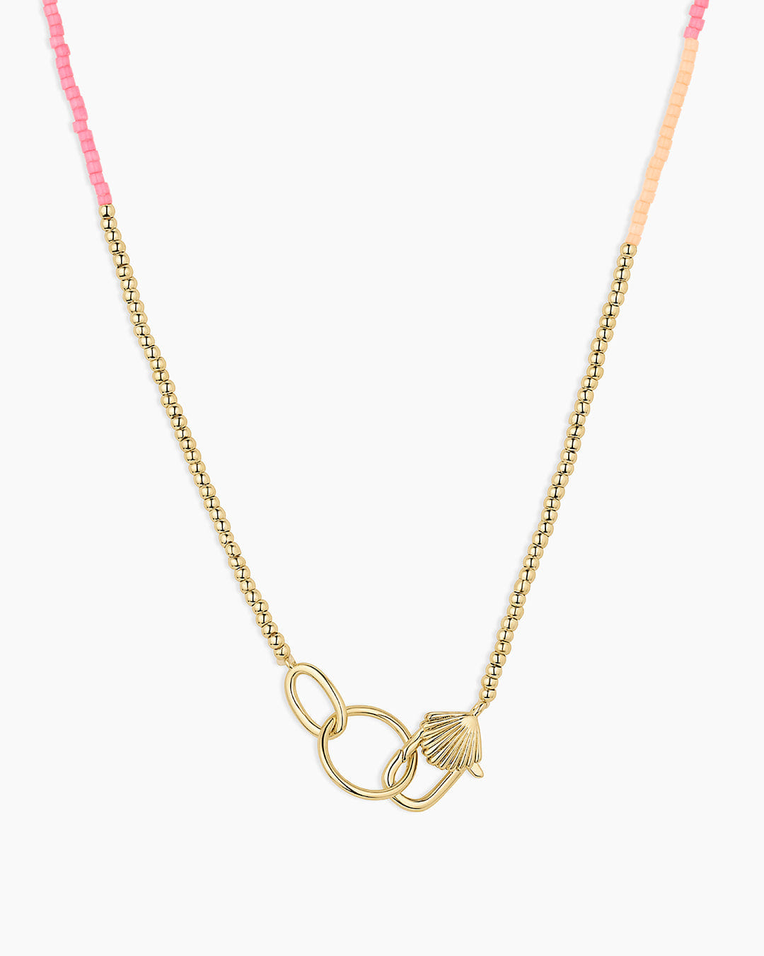 Summer 2026 Fashion Scallop Padlock Sunset Necklace