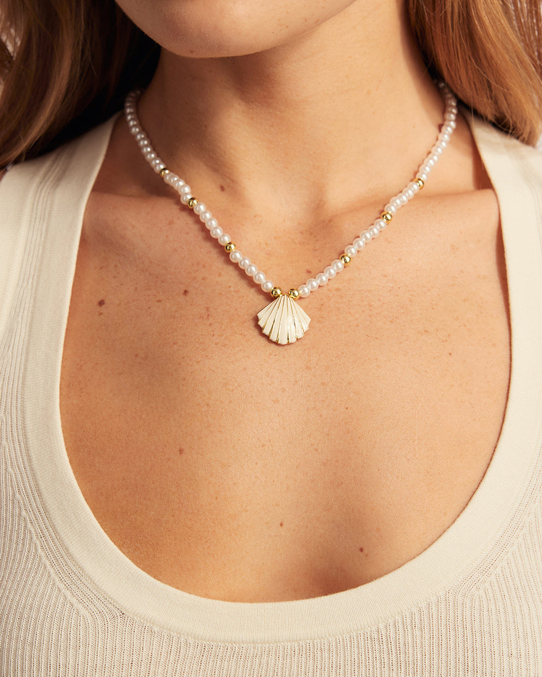 Summer 2026 Fashion Scallop Pearl Necklace