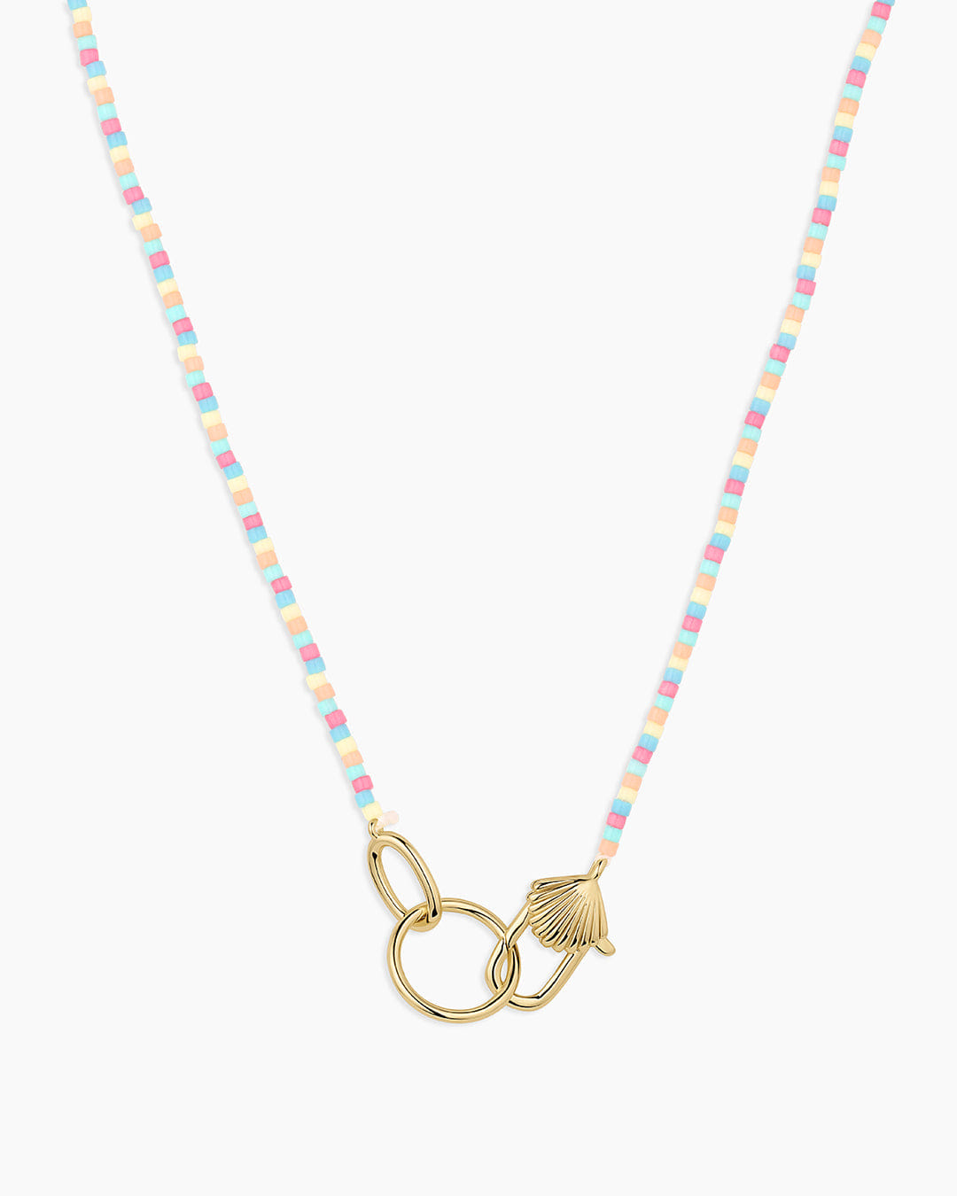 Summer 2026 Fashion Scallop Padlock Beach Necklace