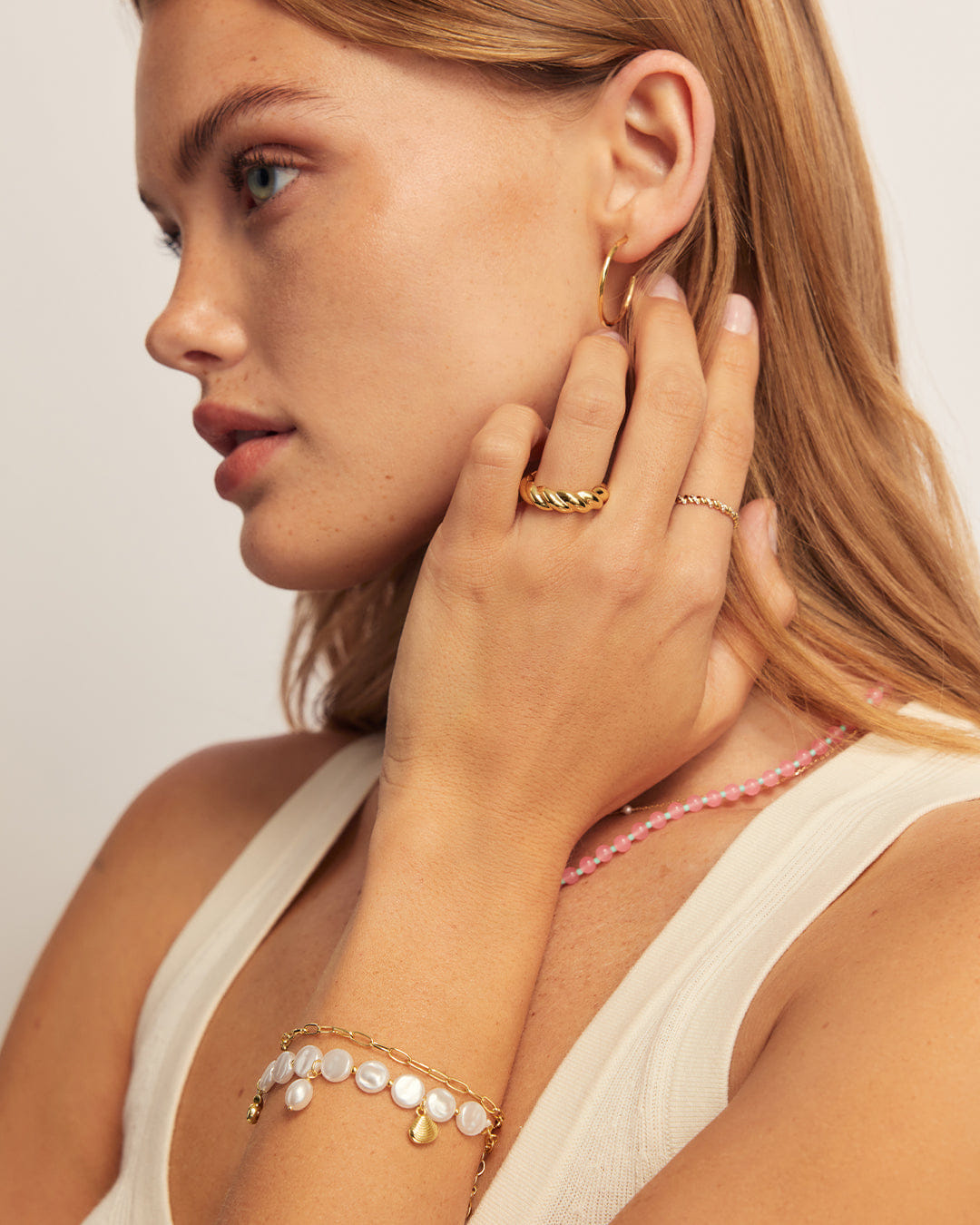 Summer 2026 Fashion Reese Pearl Mini Charm Bracelet