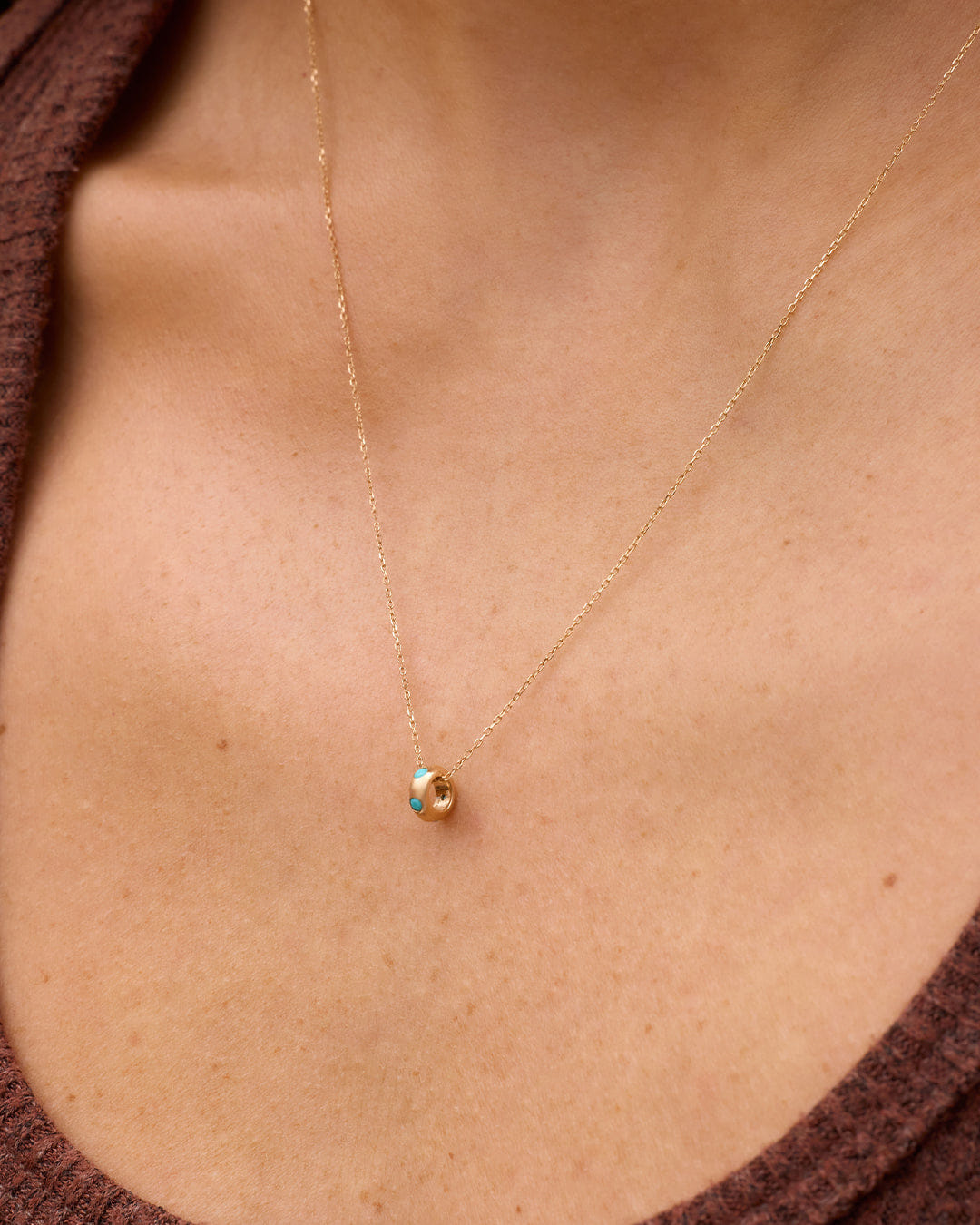 Spring 2026 Fashion 14K Gold Birthstone Halo Charm Necklace
