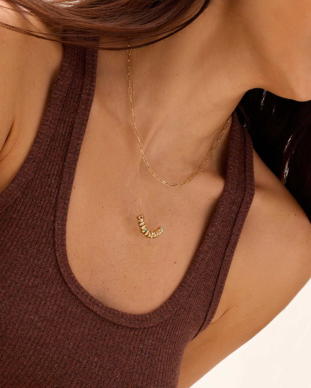 Spring 2026 Fashion 14K Gold Birthstone Halo Charm Necklace