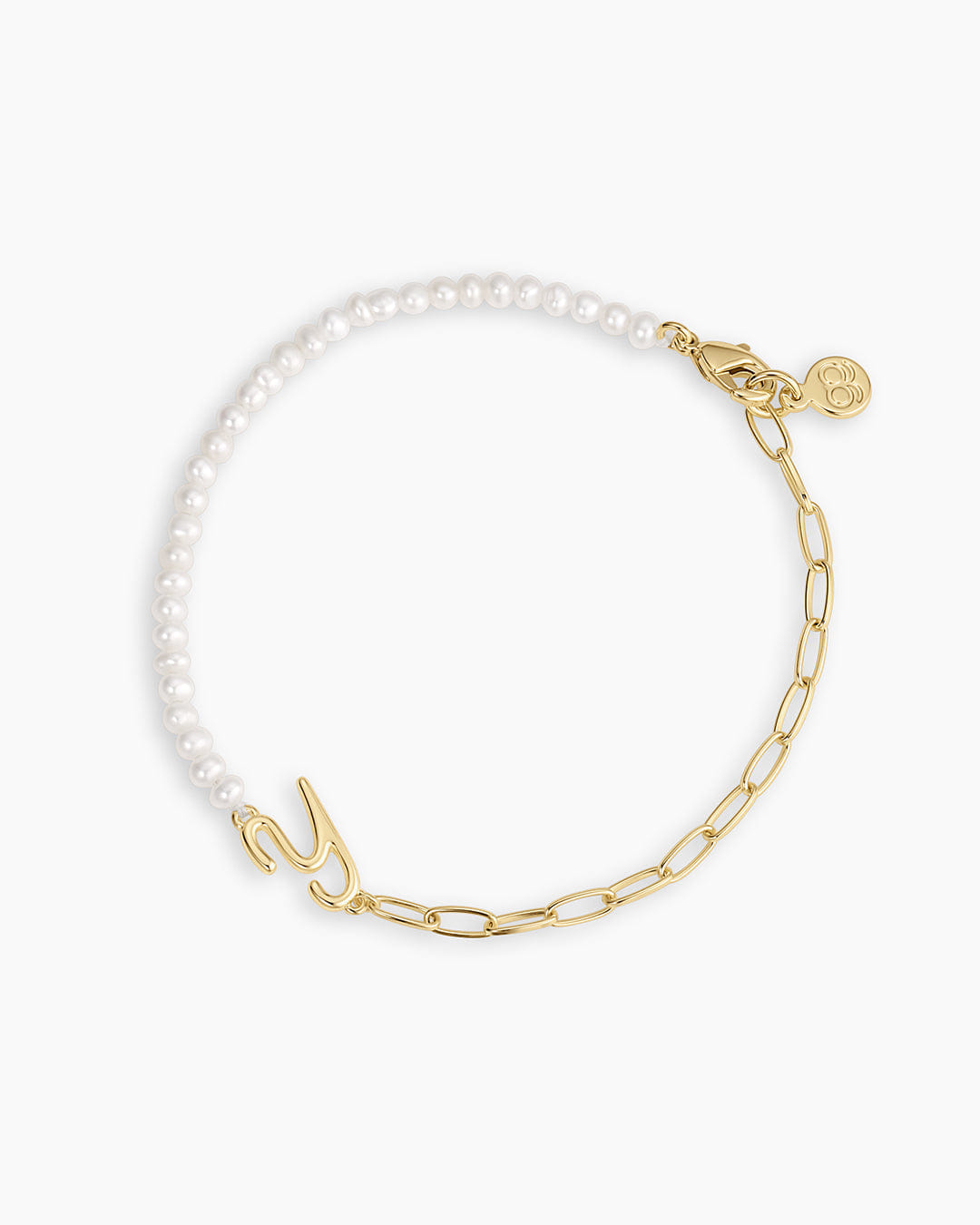 Spring 2026 Fashion Lou Pearl Alphabet Bracelet
