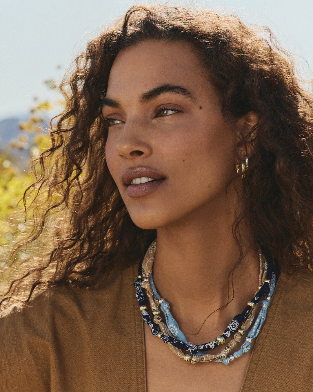 Spring 2026 Fashion Paisley Bandana Knot Necklace
