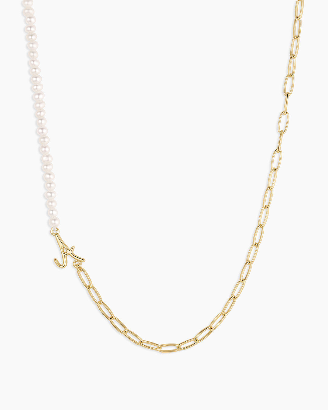 Spring 2026 Fashion Lou Pearl Alphabet Necklace