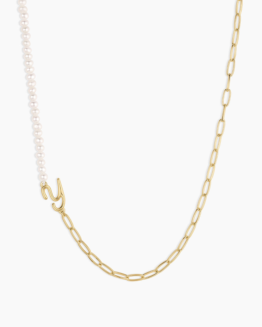 Spring 2026 Fashion Lou Pearl Alphabet Necklace
