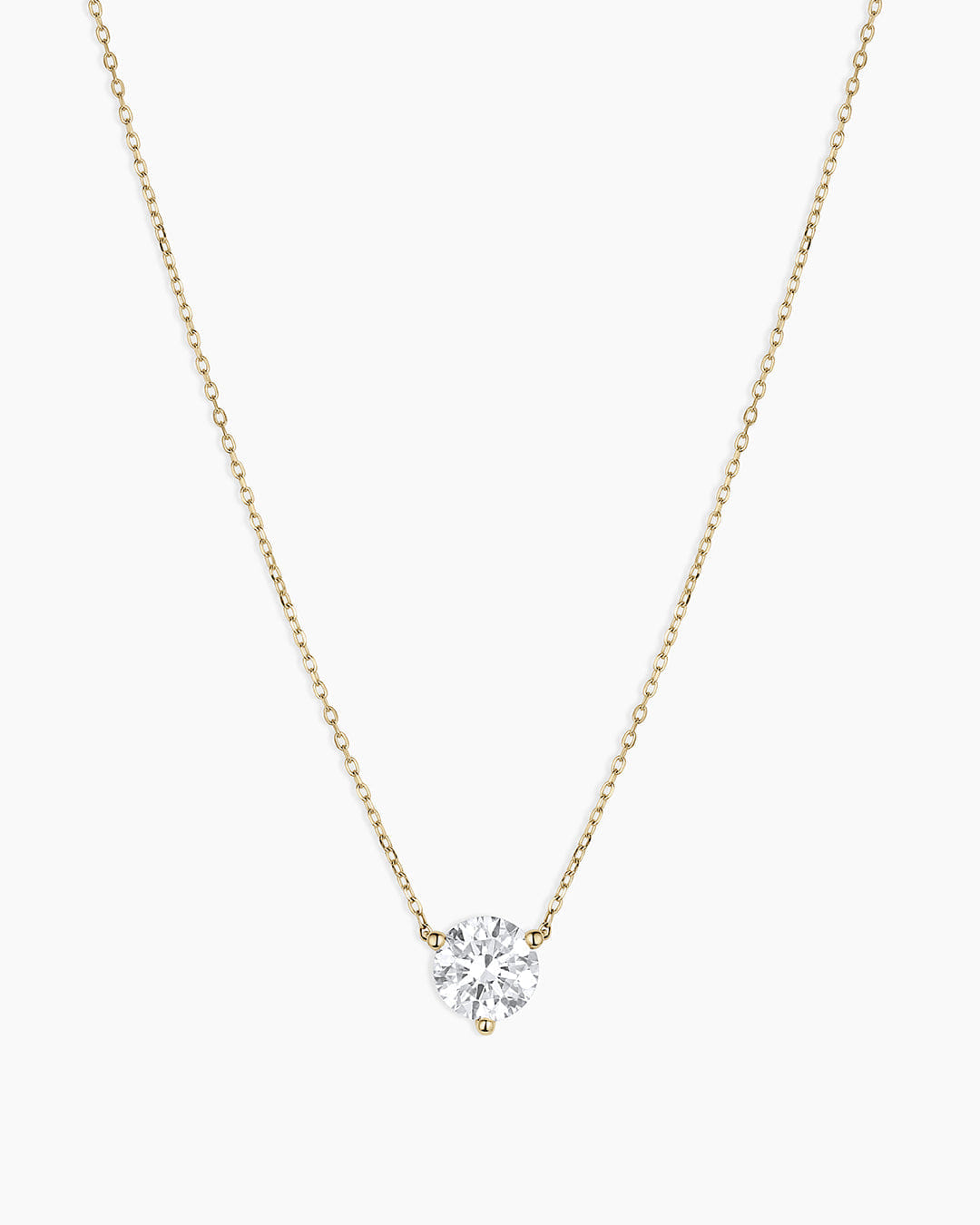 Fine 14K Lab Grown Diamond Solitaire Necklace