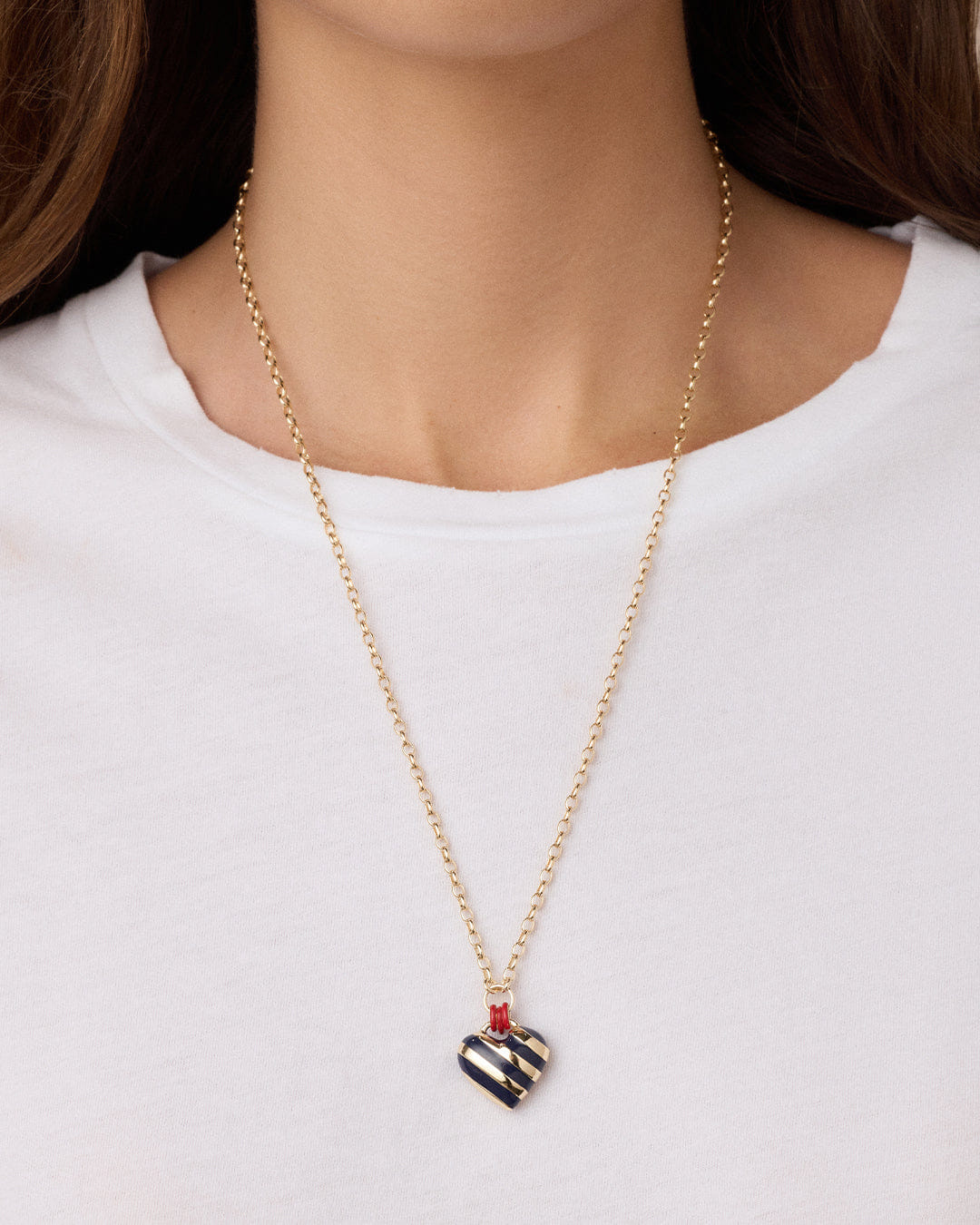 Winter 2026 Fashion Campbell Enamel Heart Pendant Necklace