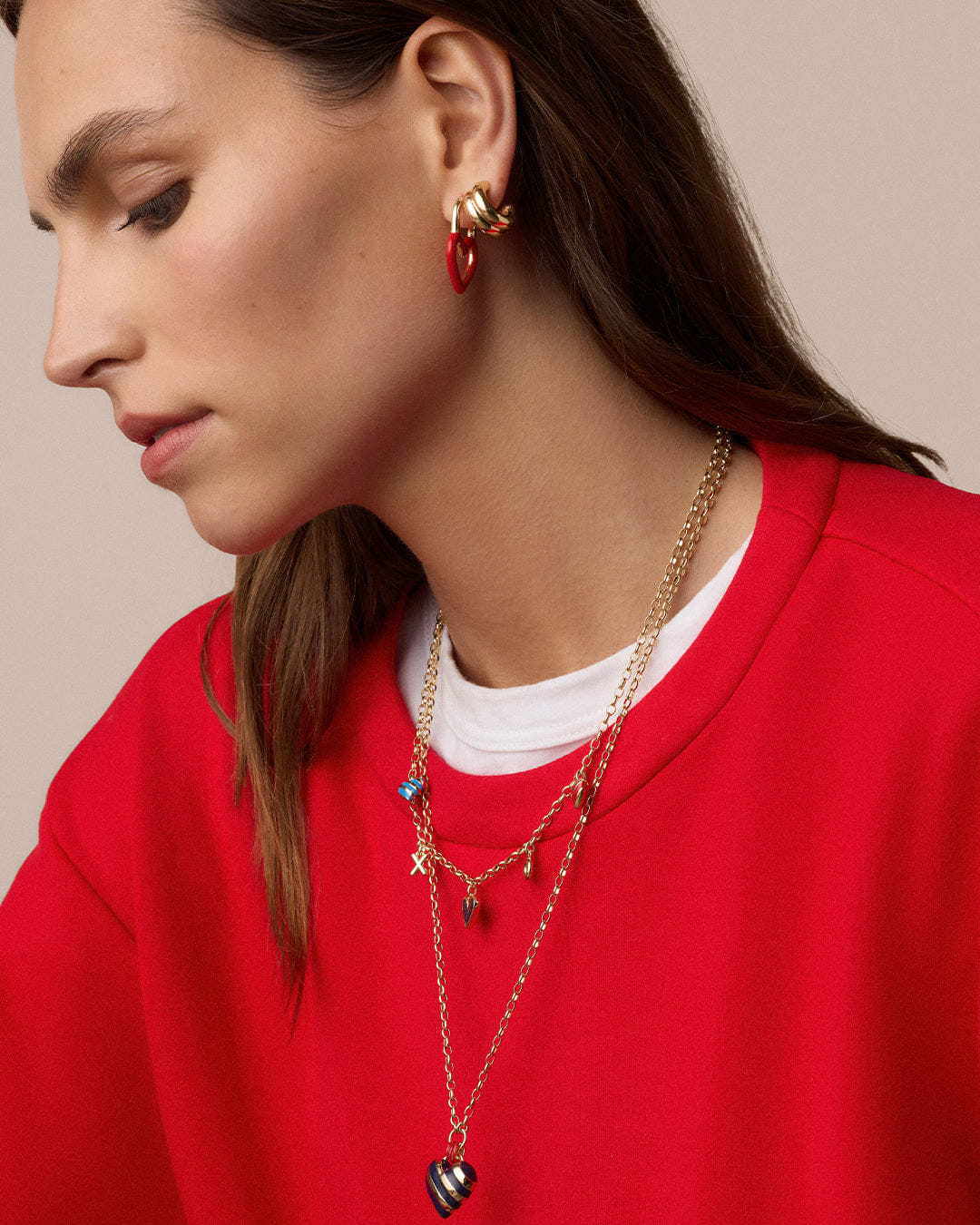Winter 2026 Fashion Campbell Enamel Heart Pendant Necklace