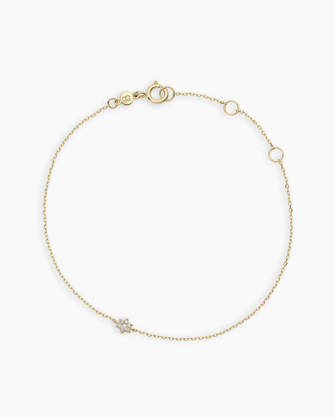 Fine 14K Diamond Star of David Bracelet