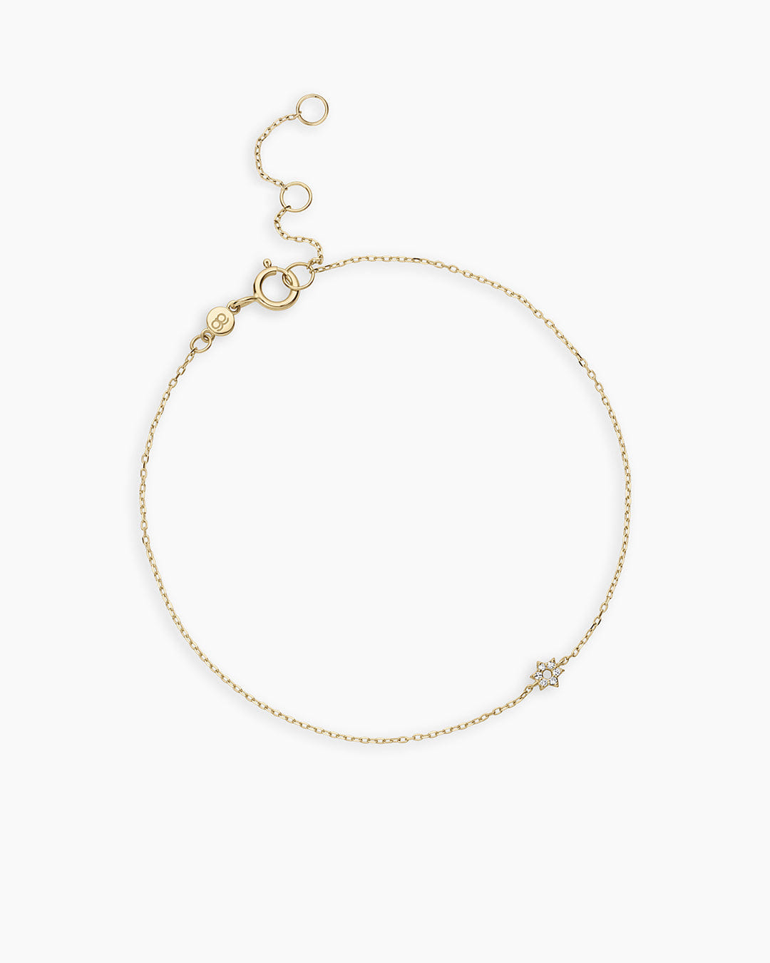 Fine 14K Diamond Star of David Bracelet