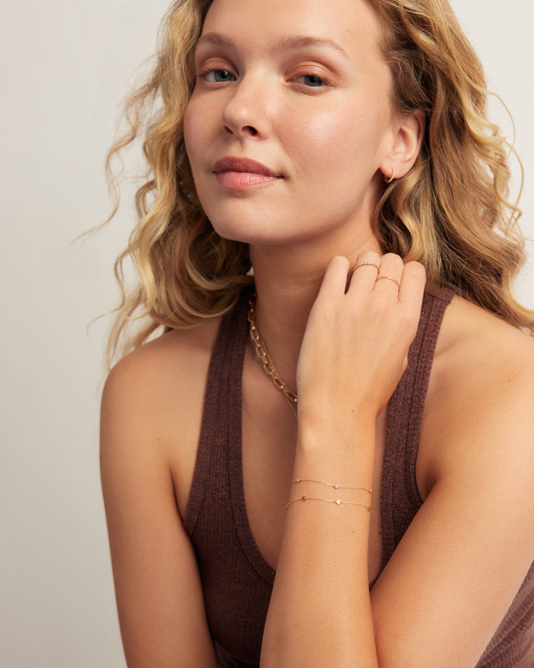 Fine 14K Diamond Pave Dot Bracelet
