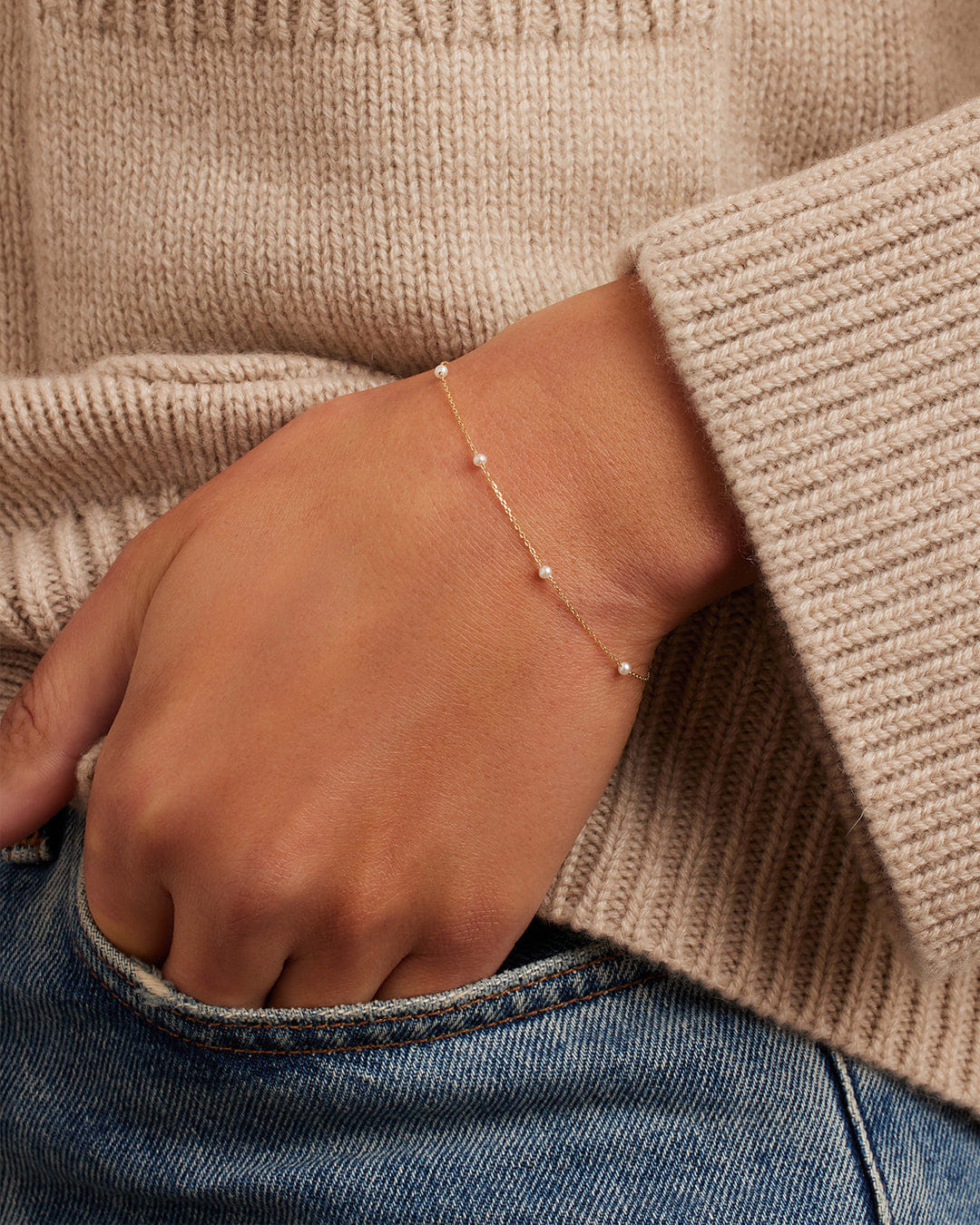 Fine 14K Gold Pearl Newport Bracelet