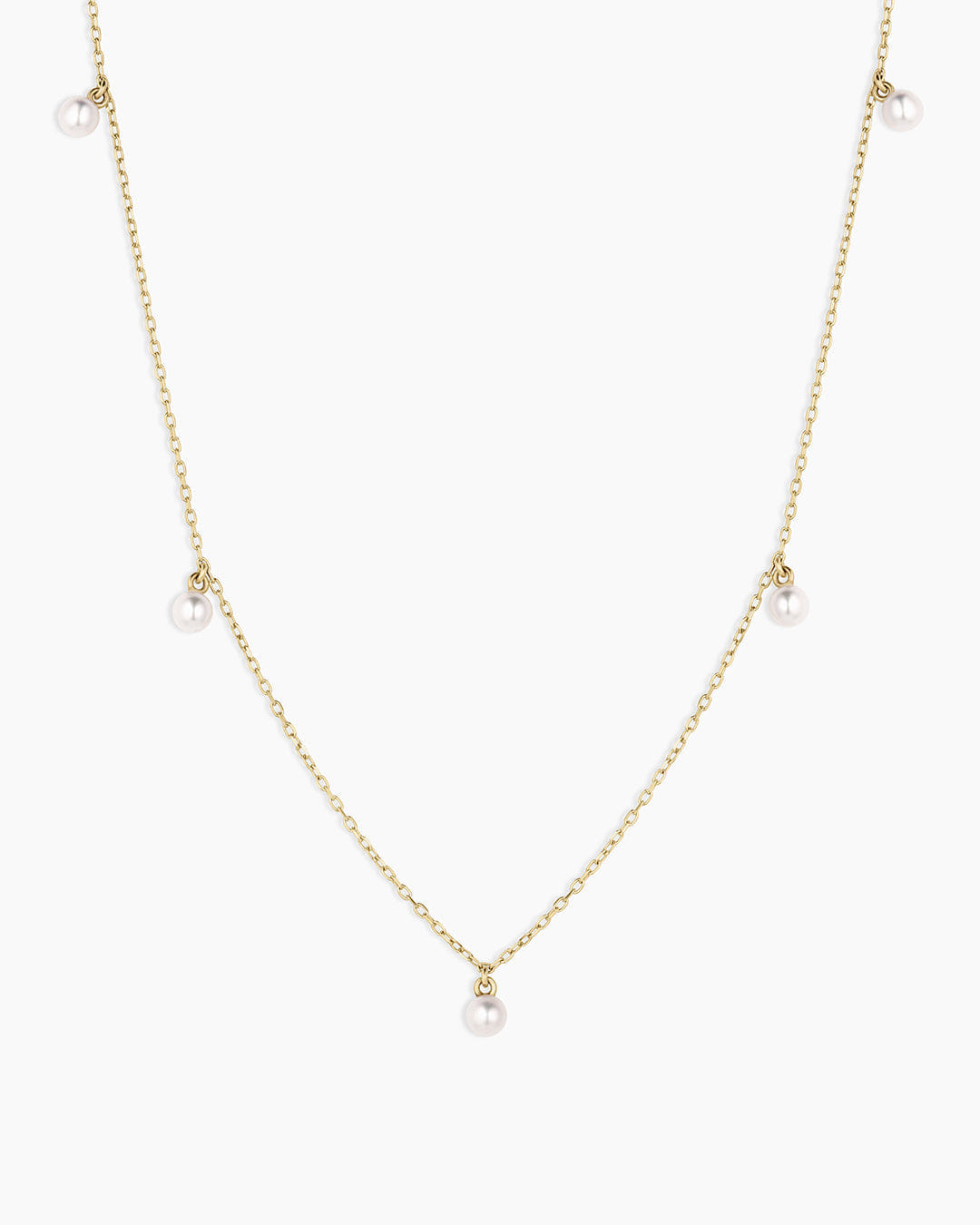 Fine 14K Gold Pearl Flutter Necklace
