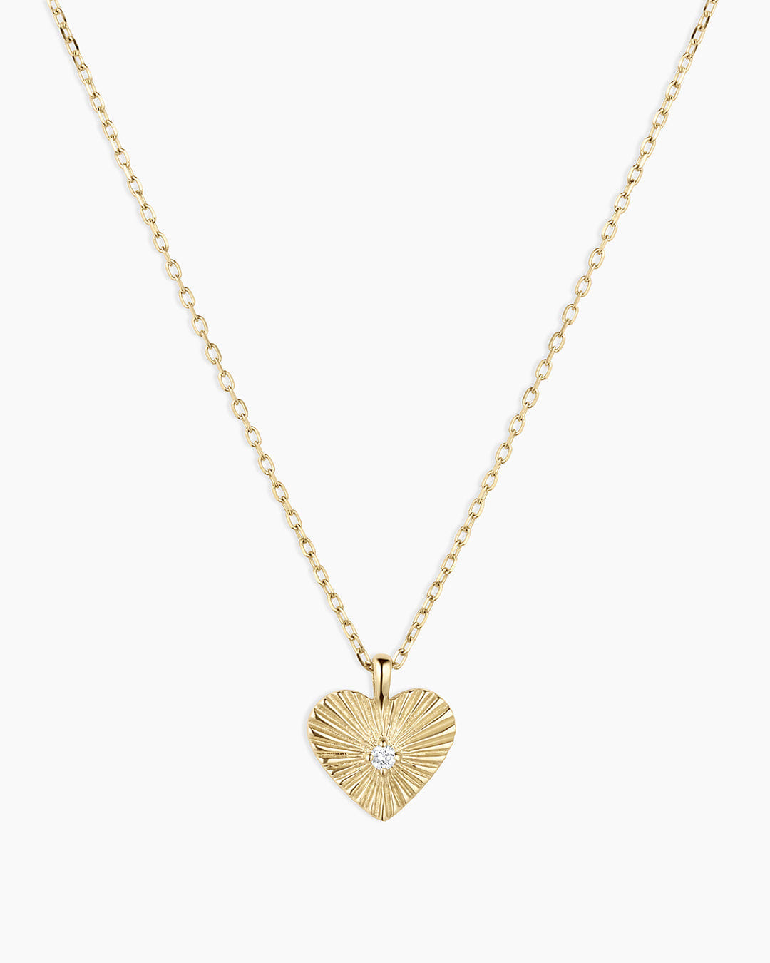 Fine 14K Diamond Vintage Heart Necklace